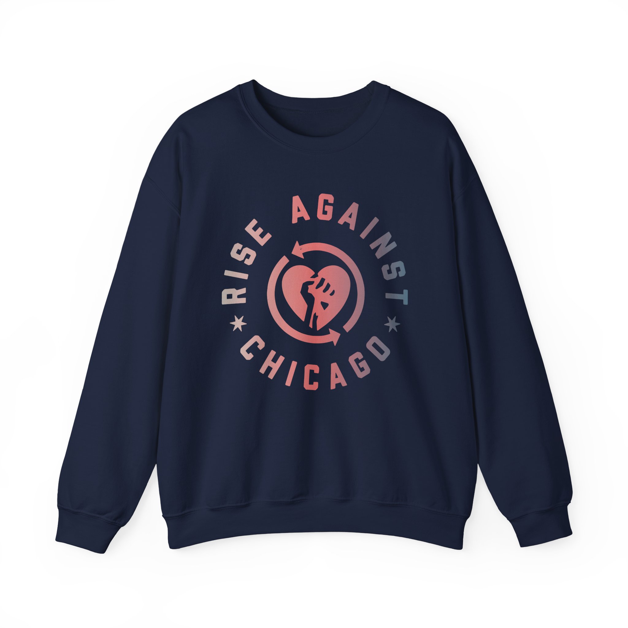 Rise Against Chicago Heartfist Unisex Heavy Blendâ„¢ Crewneck Sweatshirt
