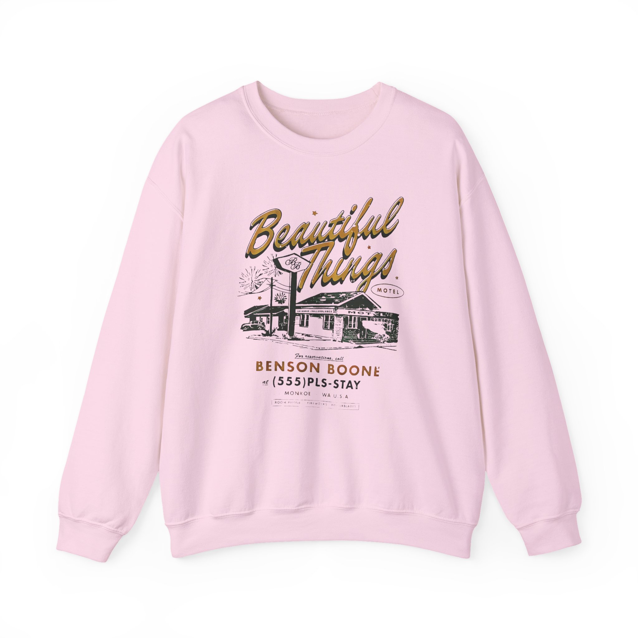 Benson Boone Beautiful Things Motel Unisex Heavy Blendâ„¢ Crewneck Sweatshirt