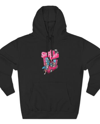 Simple Plan Dolls and Car Three-Panel Fleece Hoodie
