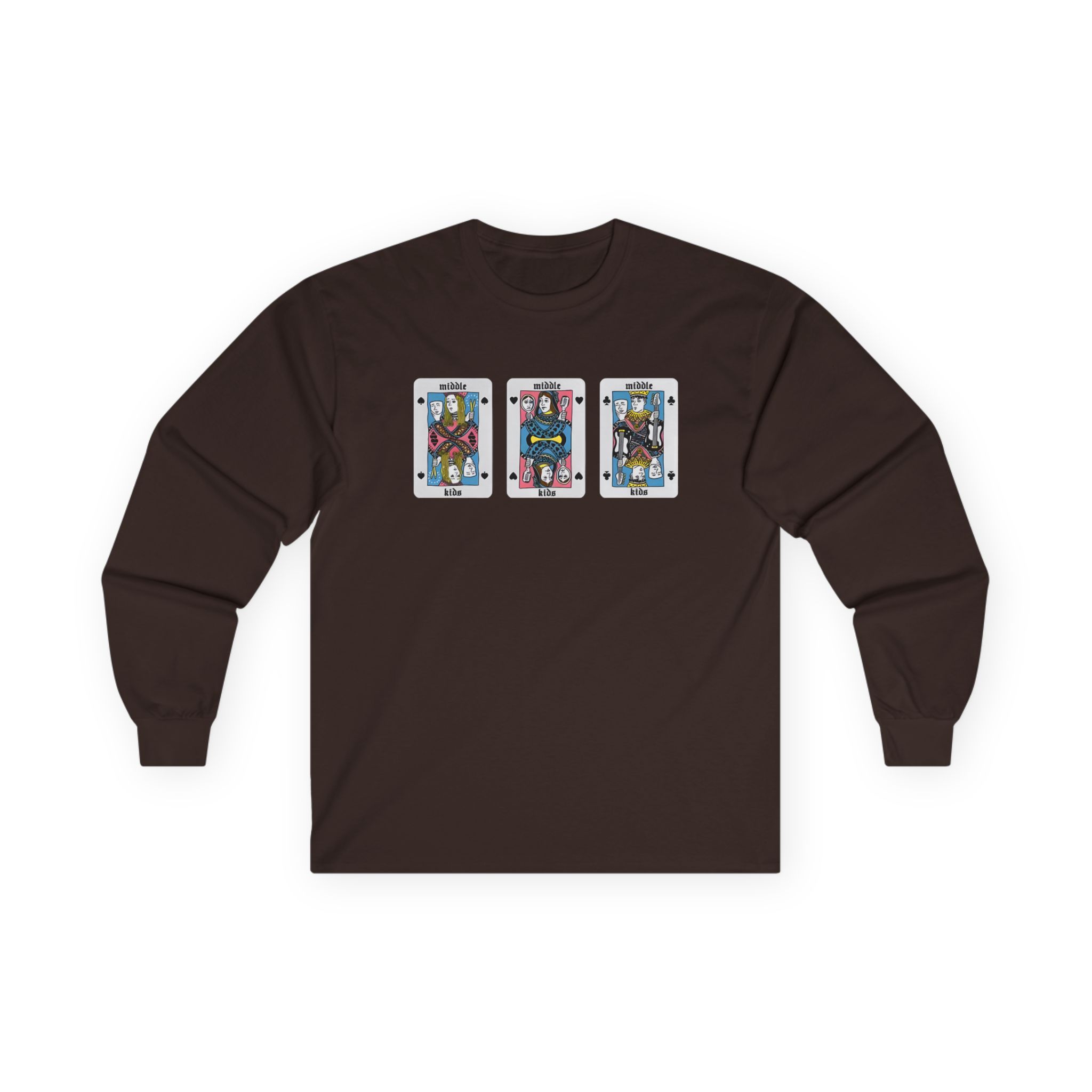Middle Kids Playing Cards Unisex Ultra Cotton Long Sleeve Tee