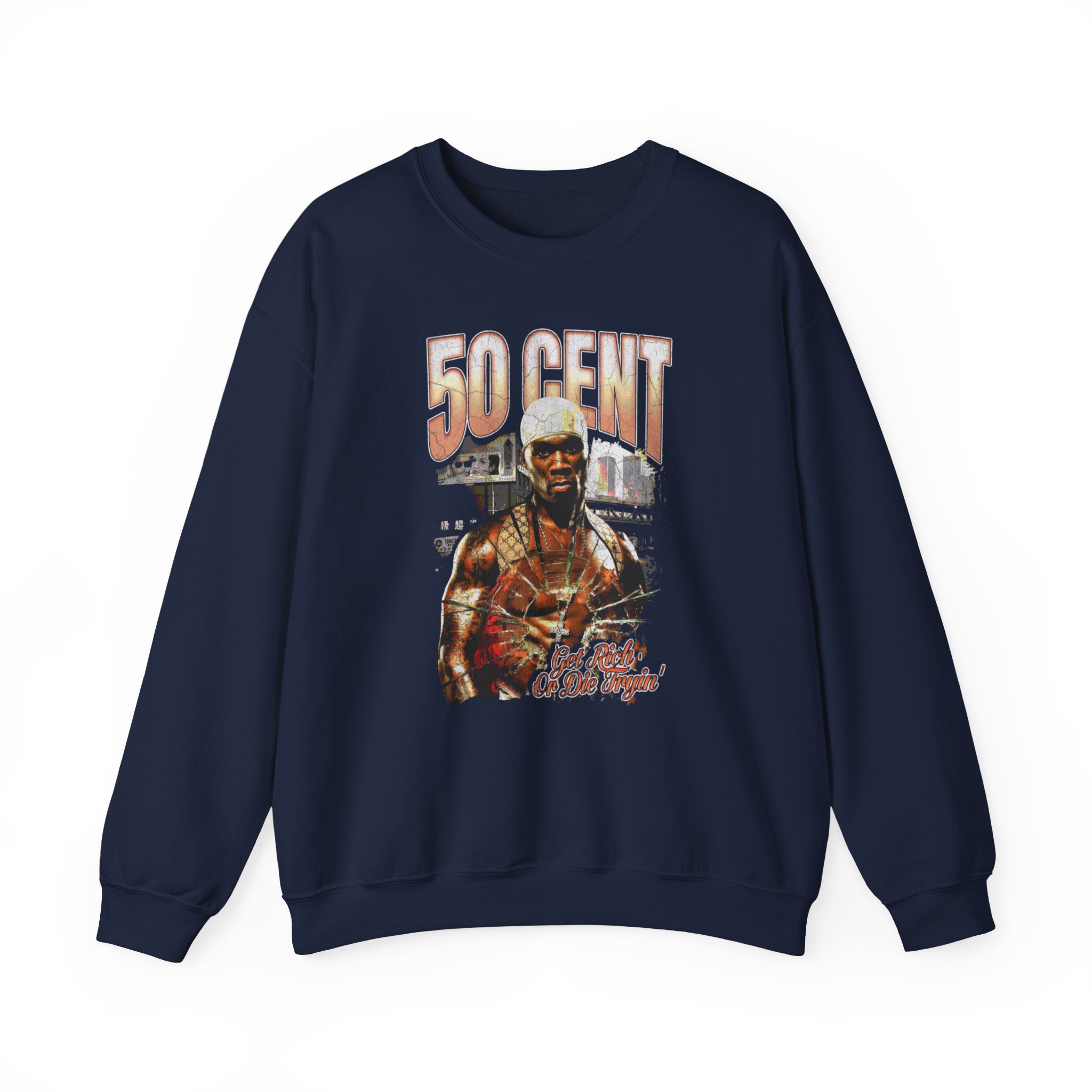 50 Cent Get Rich or Die Tryin Unisex Heavy Blendâ„¢ Crewneck Sweatshirt