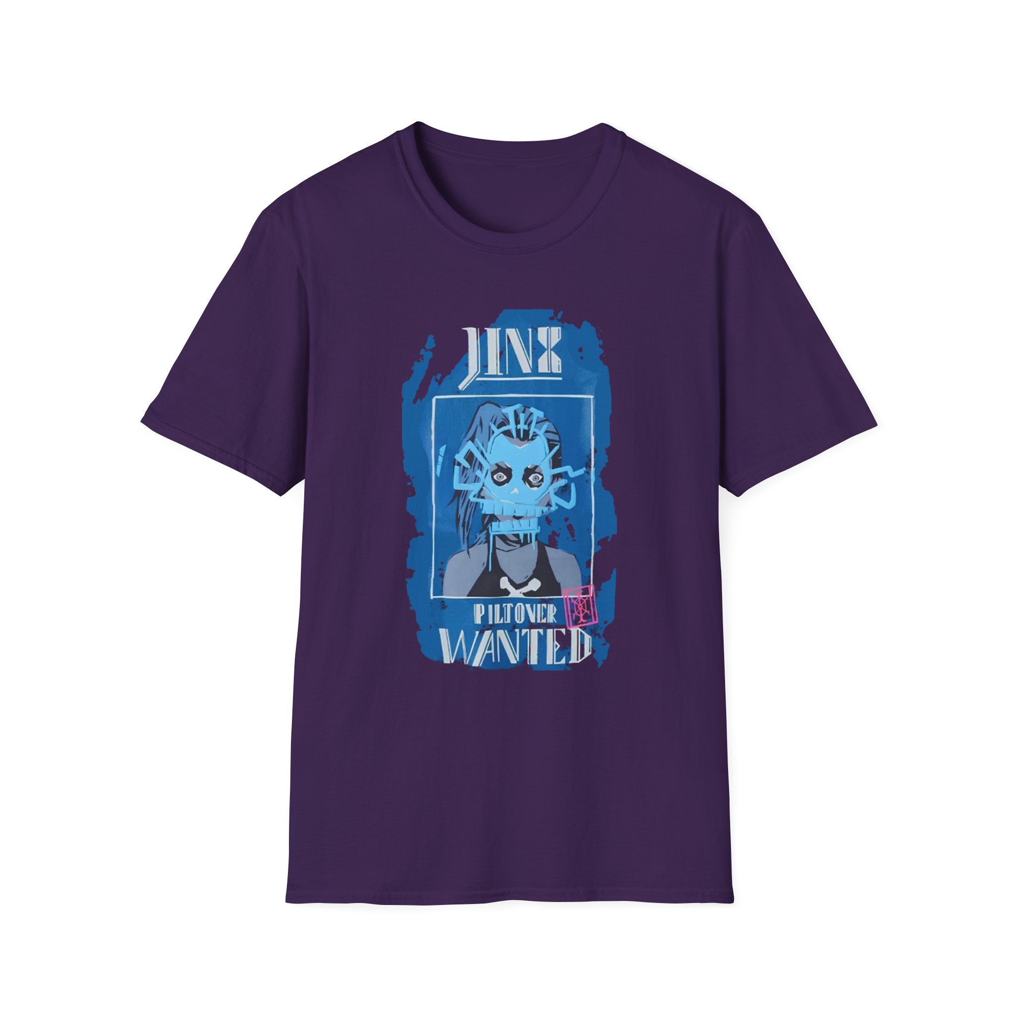 Jinx Arcane Wanted Poster Unisex Softstyle T-Shirt