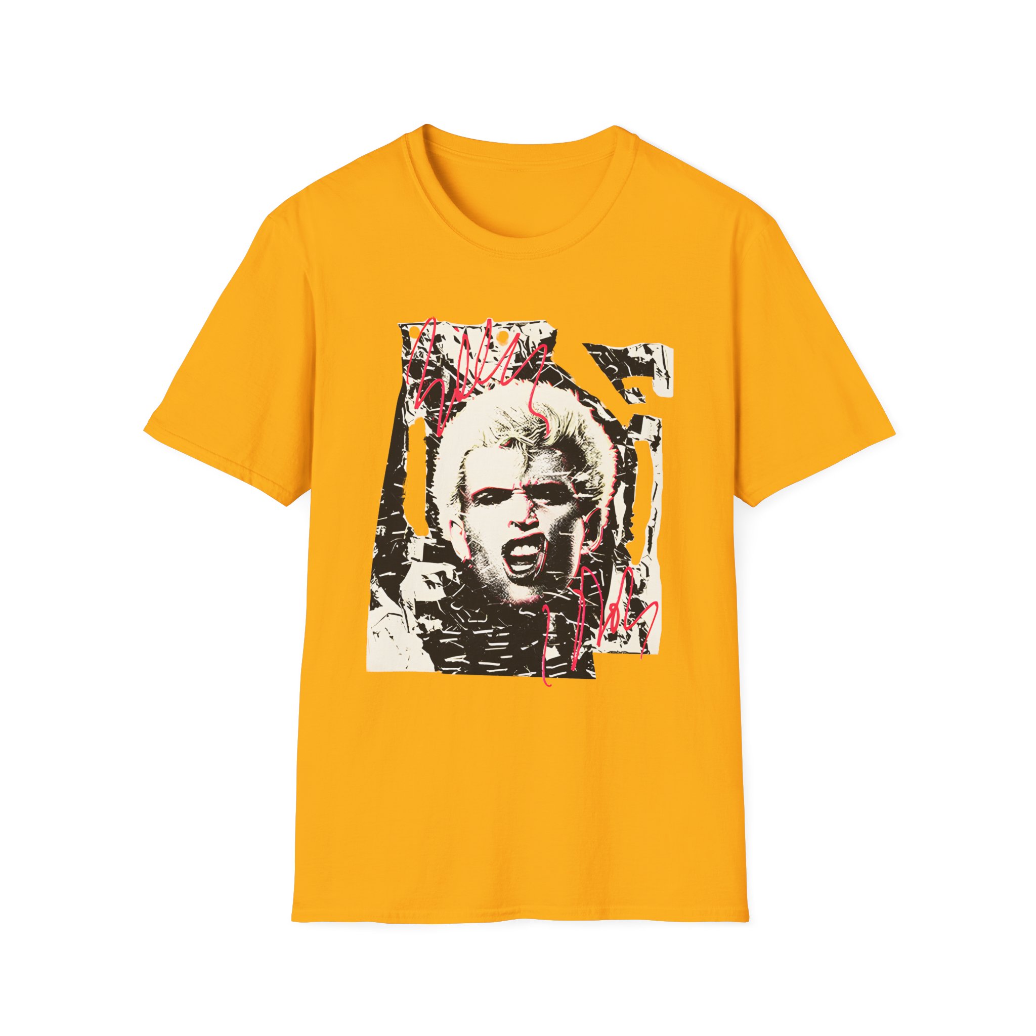 Billy Idol Shattered Photo Unisex Softstyle T-Shirt