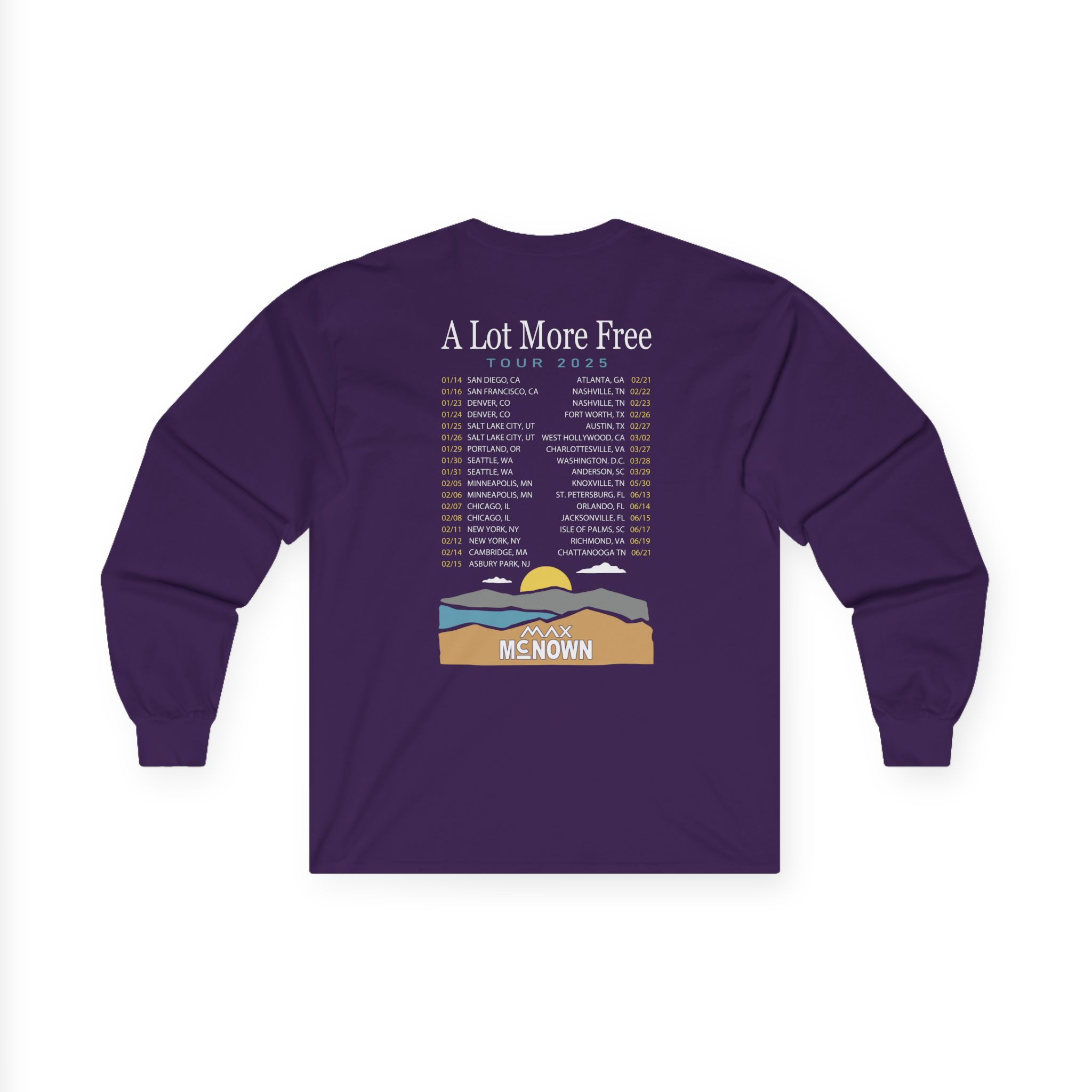 Max Mcnown US Tour Unisex Ultra Cotton Long Sleeve Tee