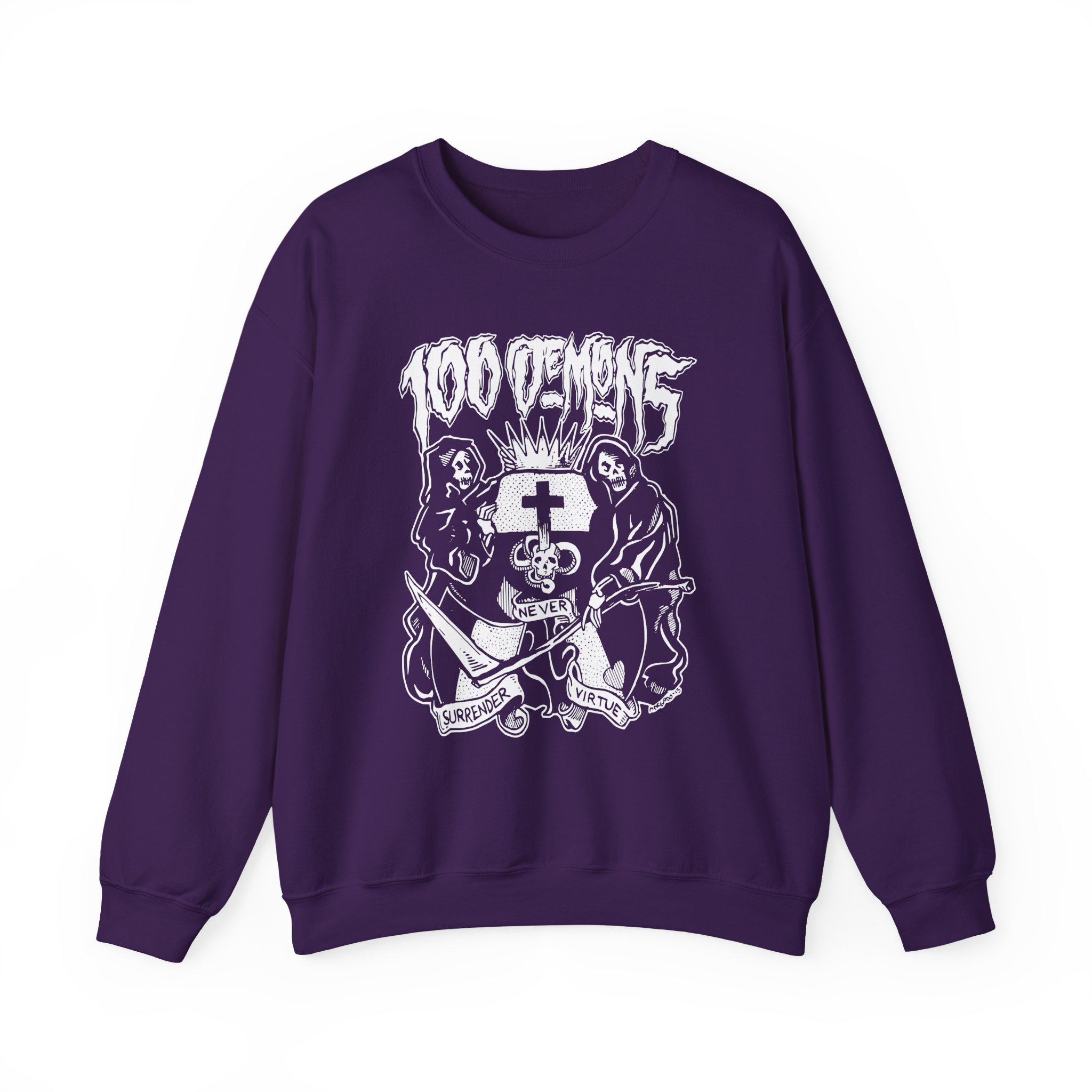 100 Demons Unisex Heavy Blendâ„¢ Crewneck Sweatshirt