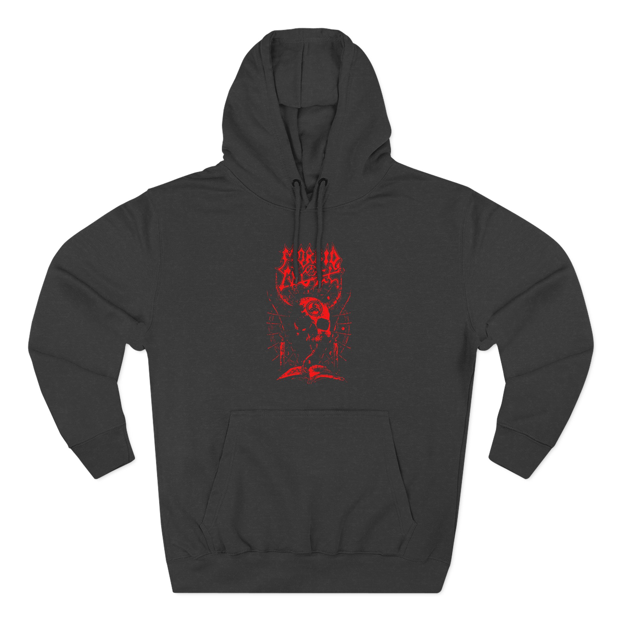 Morbid Angel Horned Skull Three-Panel Fleece Hoodie