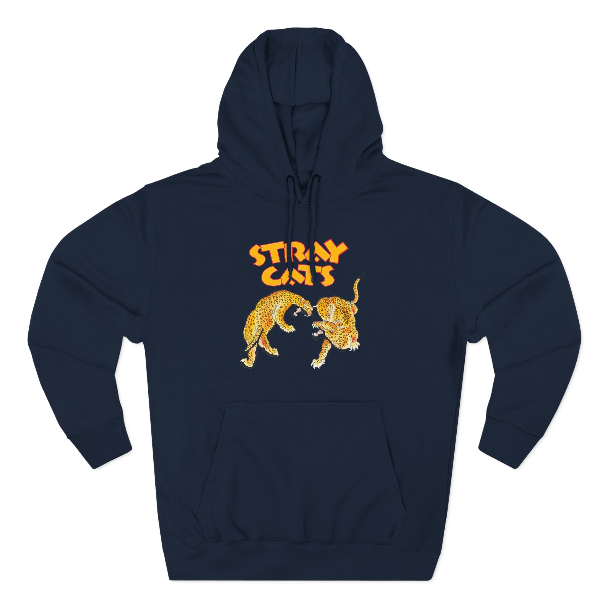 Stray Cats Cheetah Three-Panel Fleece Hoodie