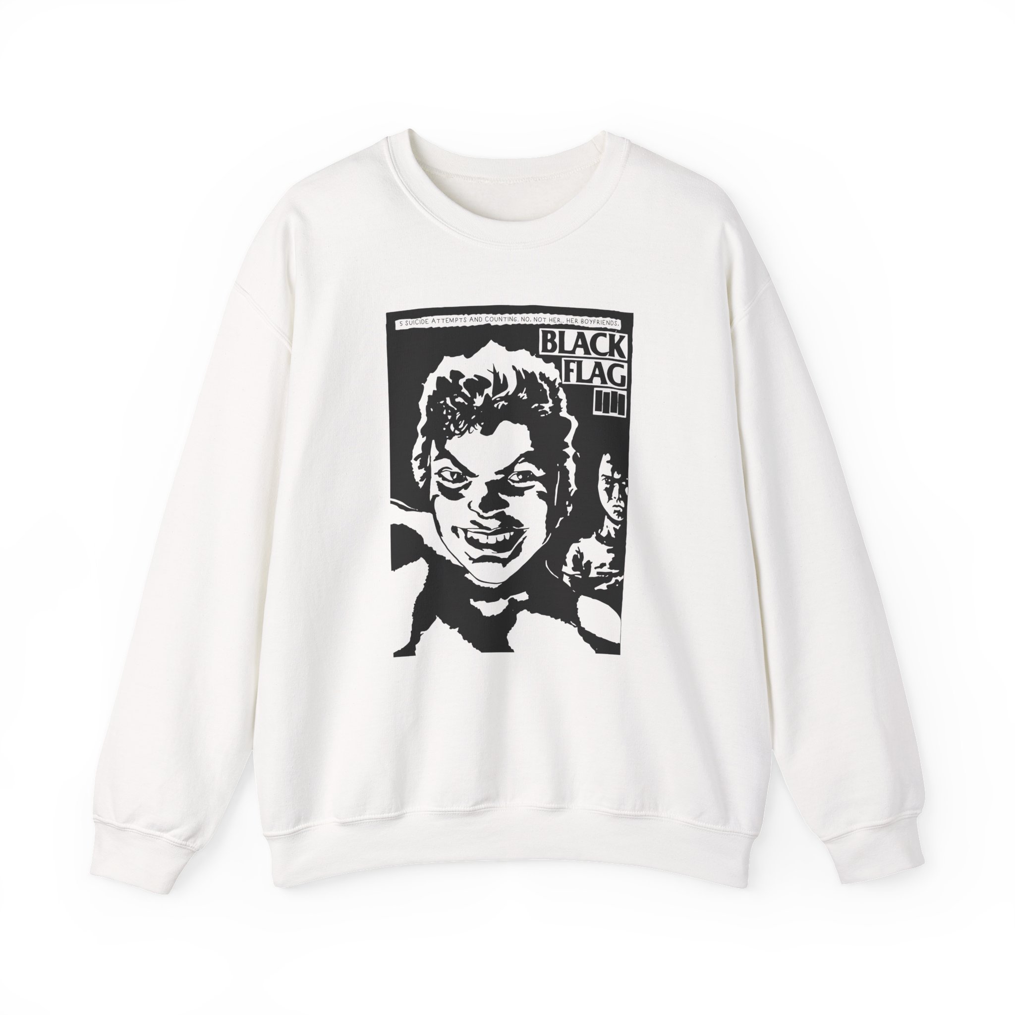 Black Flag Suicide Flyer Unisex Heavy Blendâ„¢ Crewneck Sweatshirt