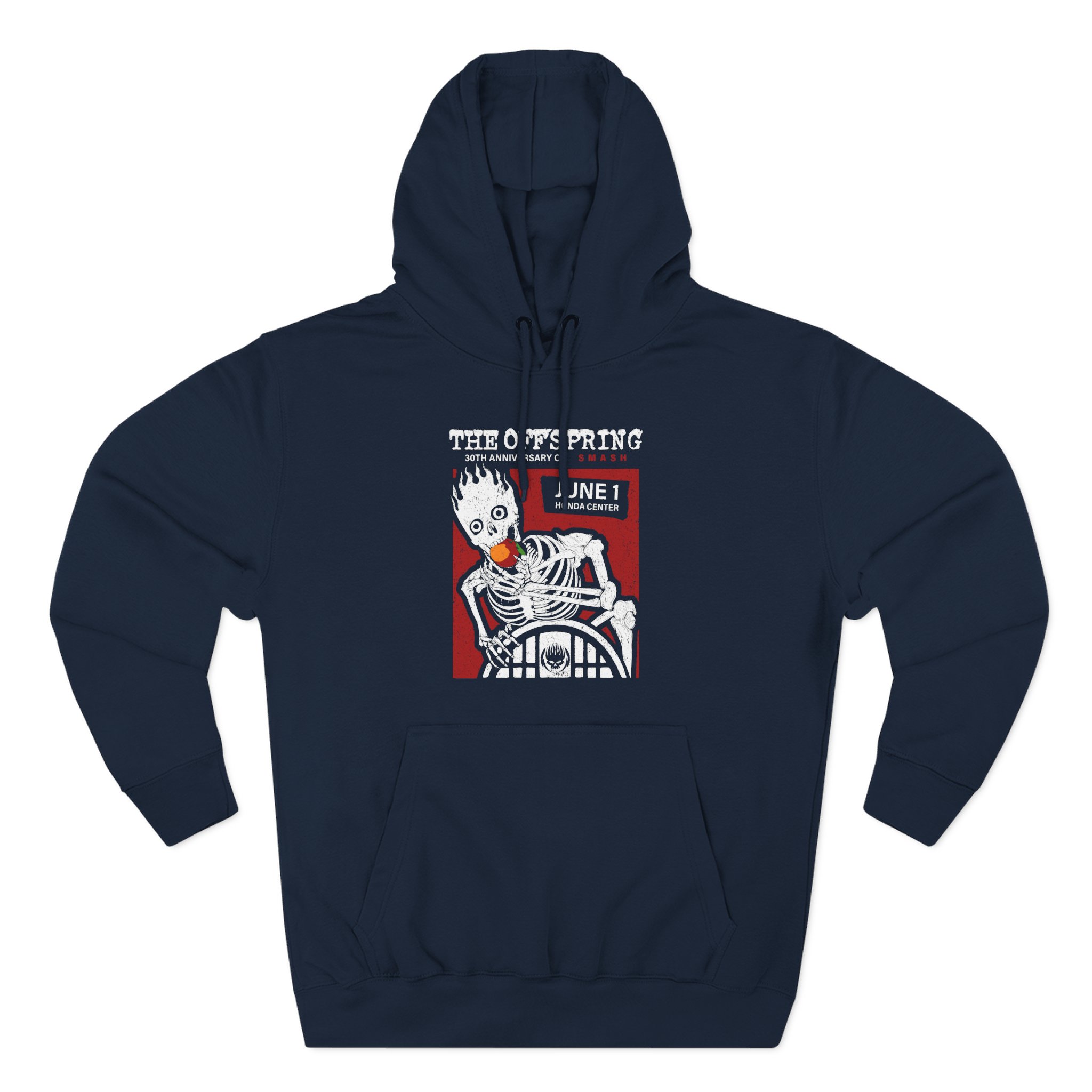 The Offspring Smash Anniversary Show at the Honda Center Three-Panel Fleece Hoodie