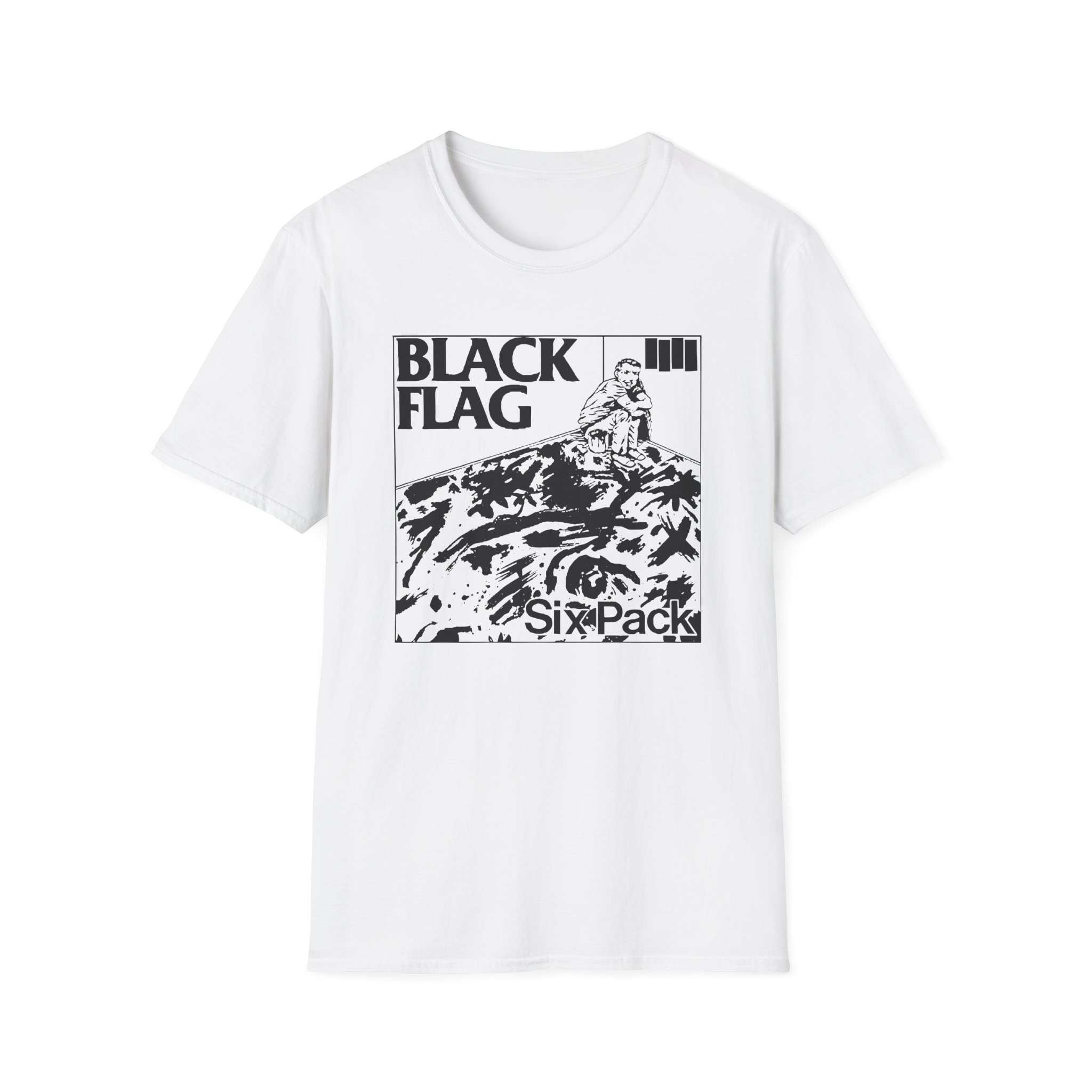 Black Flag Six Pack Unisex Softstyle T-Shirt