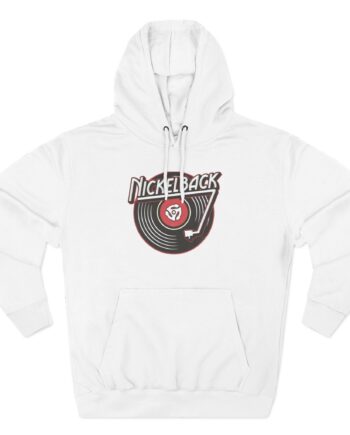Nickelback Record Natural Ringer Three-Panel Fleece Hoodie
