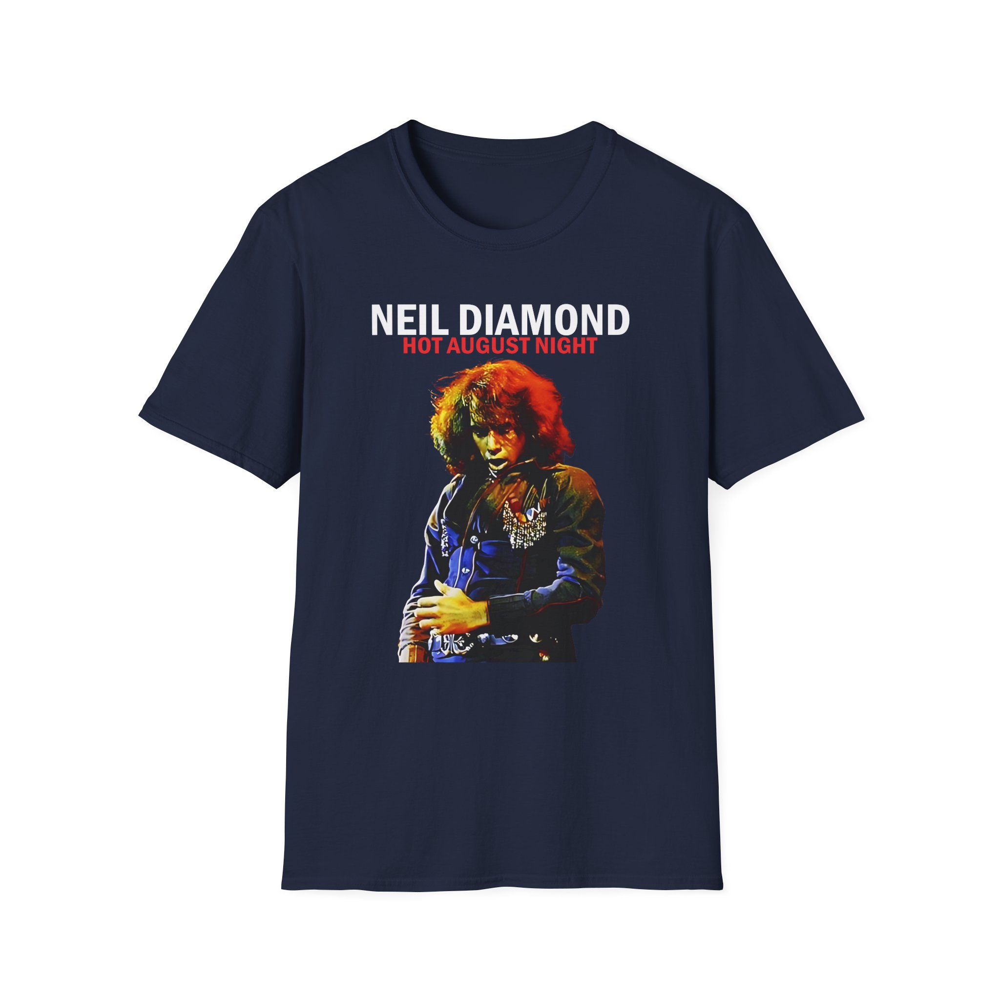 Neil Diamond Hot August Night Album Photo Unisex Softstyle T-Shirt