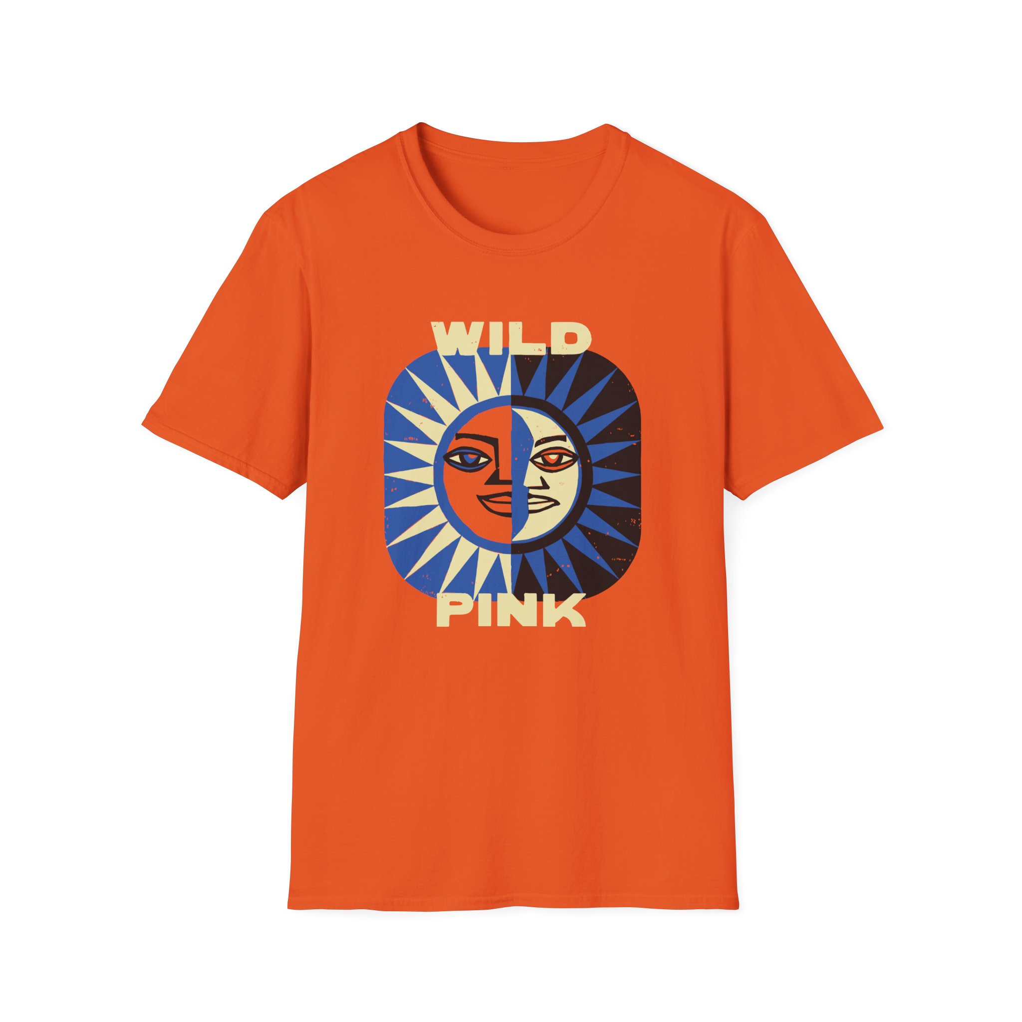 Wild Pink Sun Moon Unisex Softstyle T-Shirt