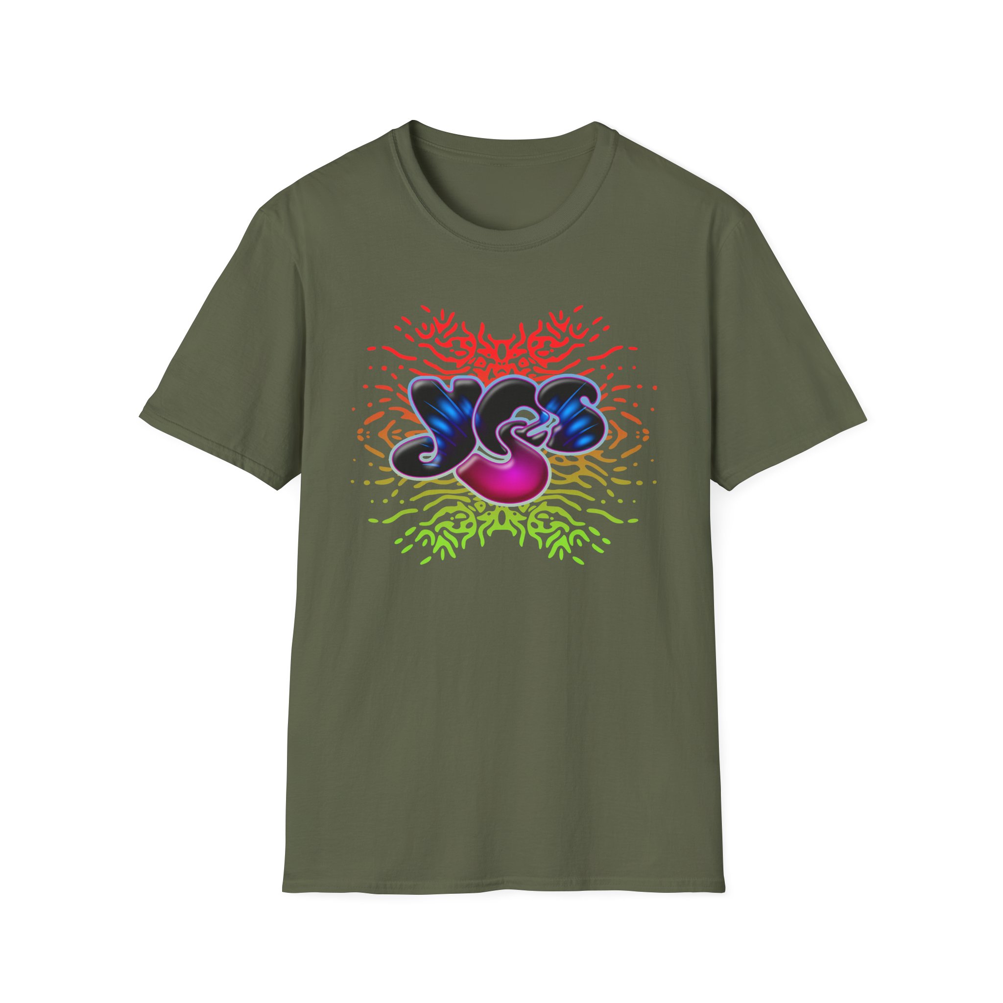 Yes Rainbow Abstract Logo Unisex Softstyle T-Shirt