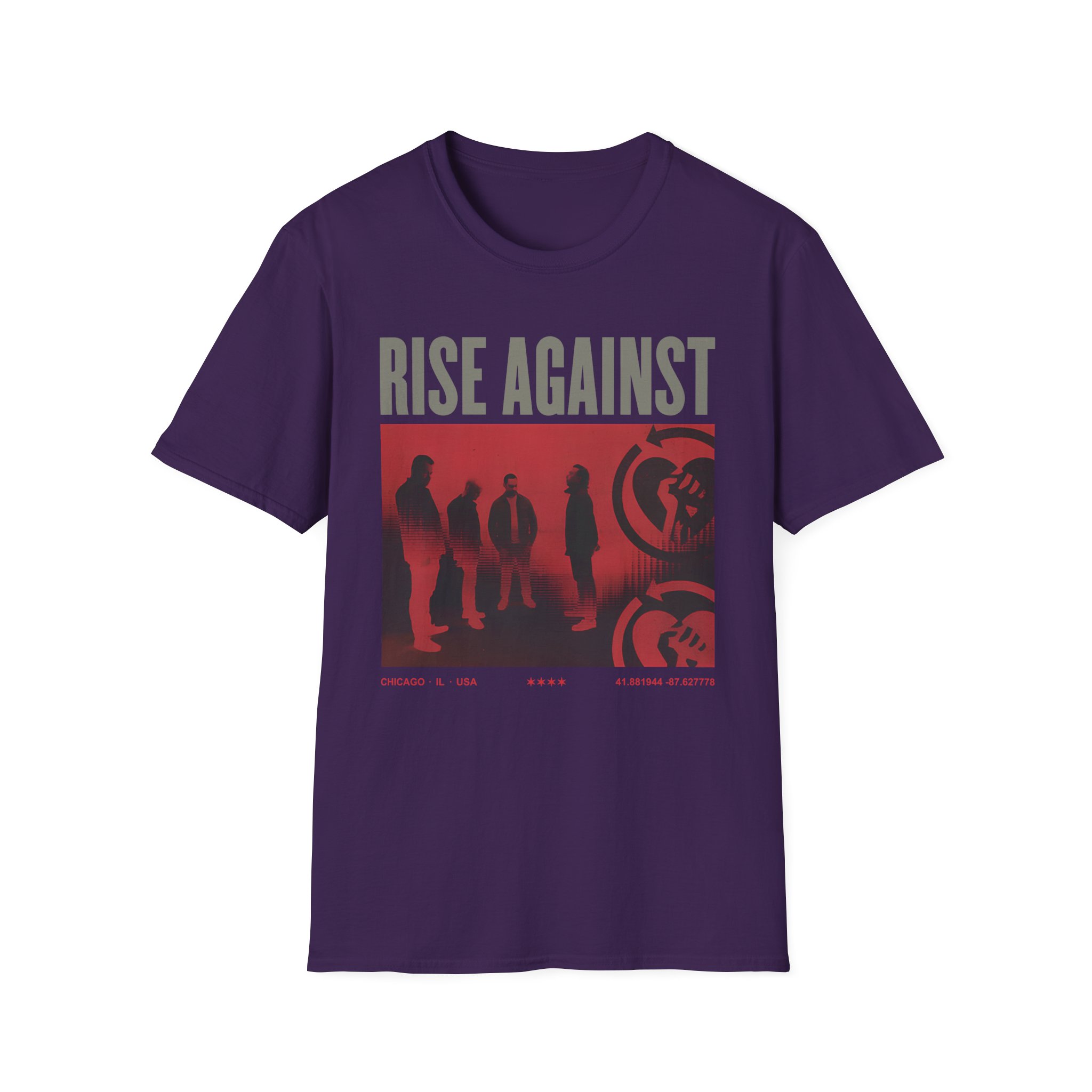Rise Against Group Photo Unisex Softstyle T-Shirt