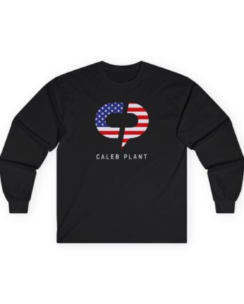 Caleb Plant Red, White and Blue Unisex Ultra Cotton Long Sleeve Tee