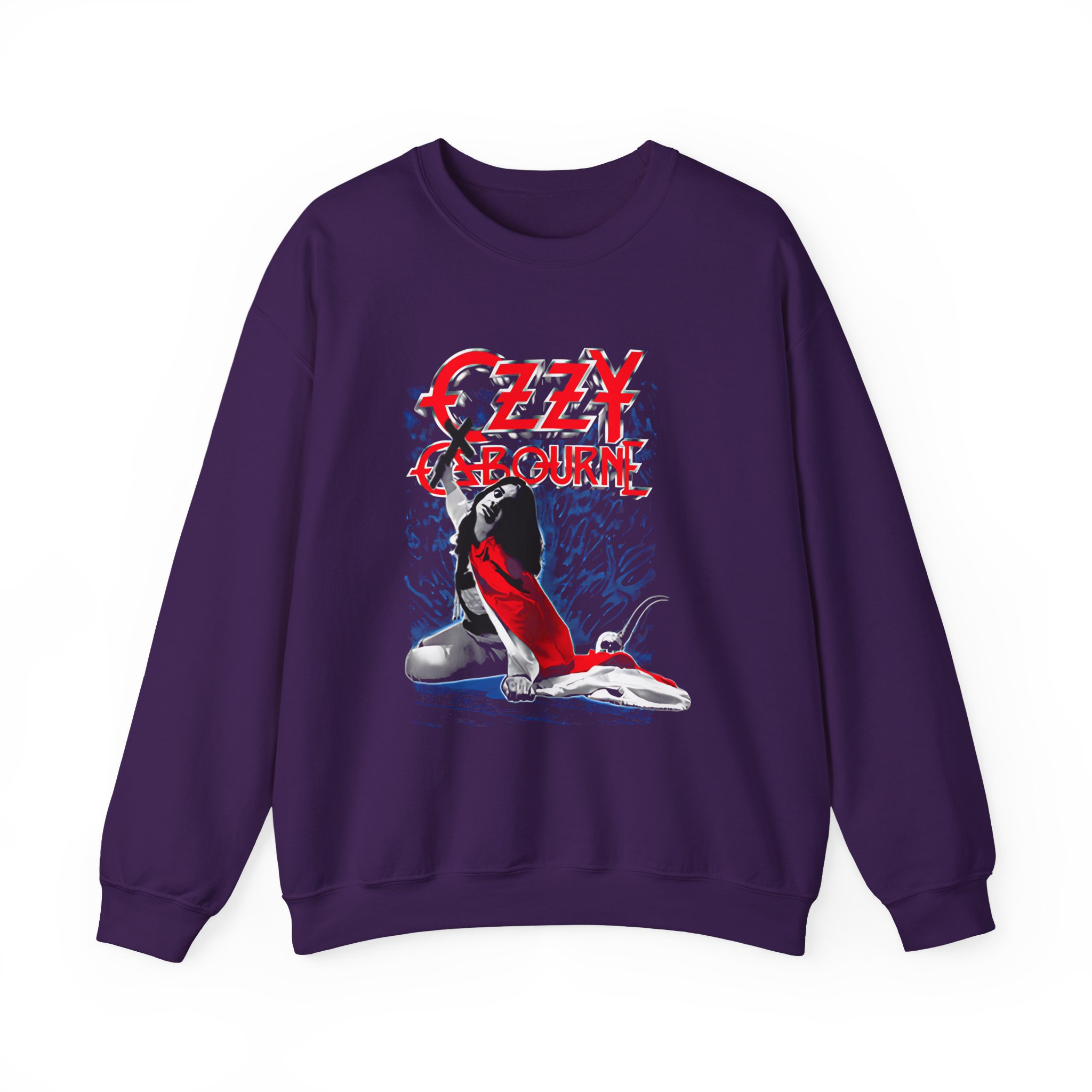 Ozzy Osbourne Blizzard of Ozz Rock & Roll Hall of Fame Unisex Heavy Blendâ„¢ Crewneck Sweatshirt