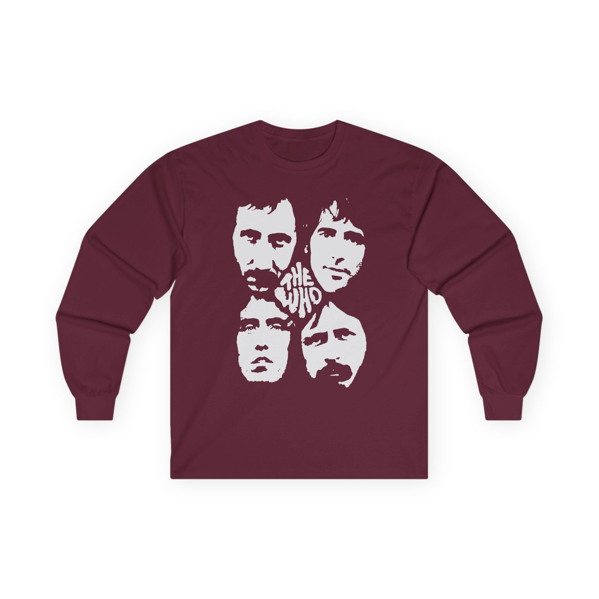 TW Distressed Four Faces Unisex Ultra Cotton Long Sleeve Tee