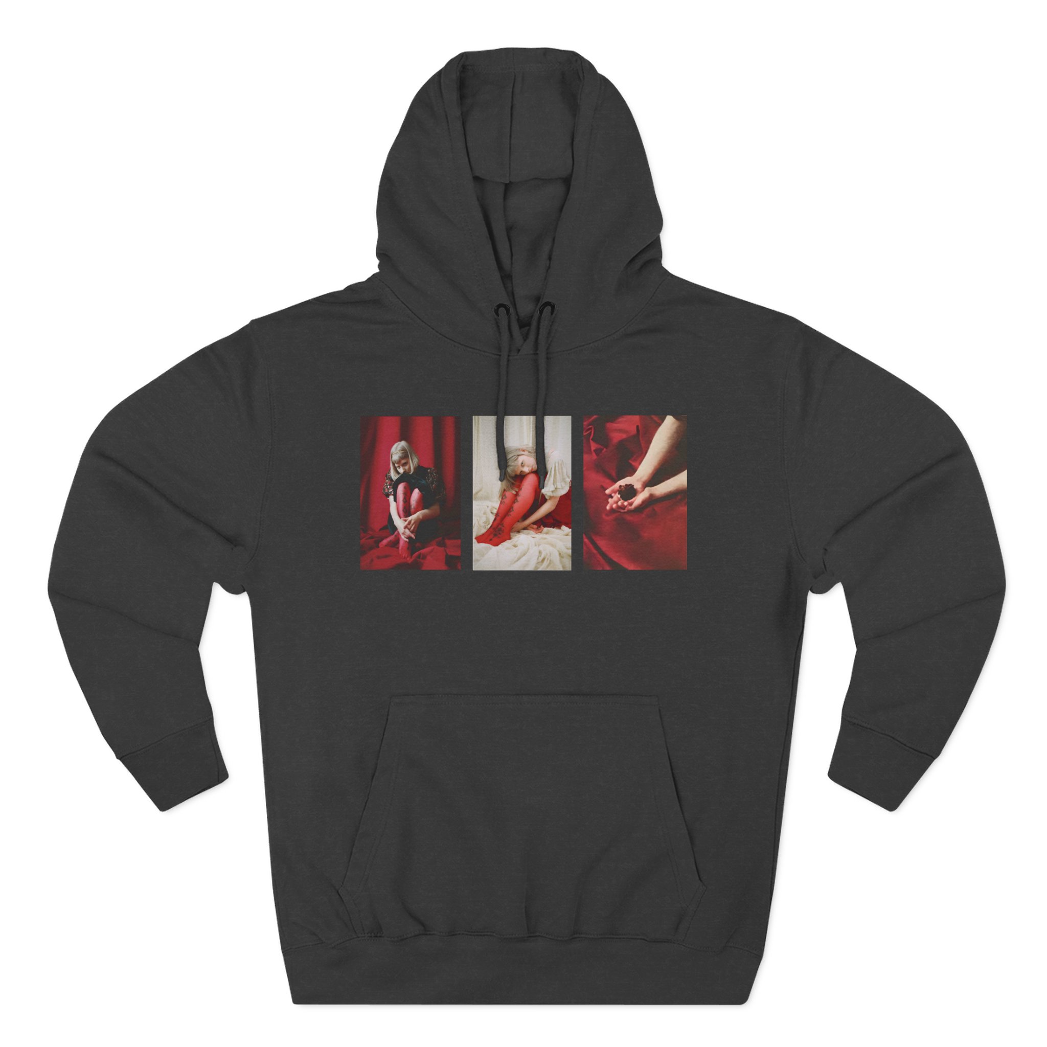 Aurora Triptich Album Art Ecru Three-Panel Fleece Hoodie