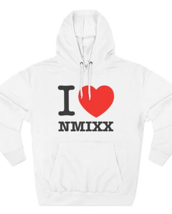 I Love Nmixx Three-Panel Fleece Hoodie