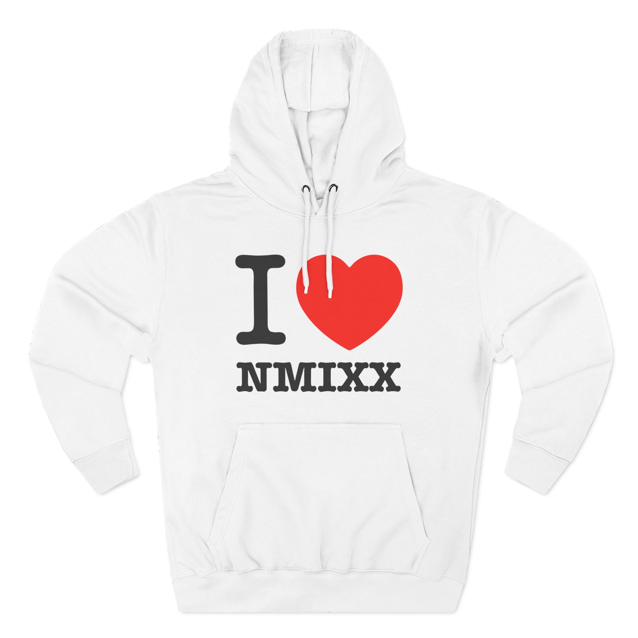 I Love Nmixx Three-Panel Fleece Hoodie
