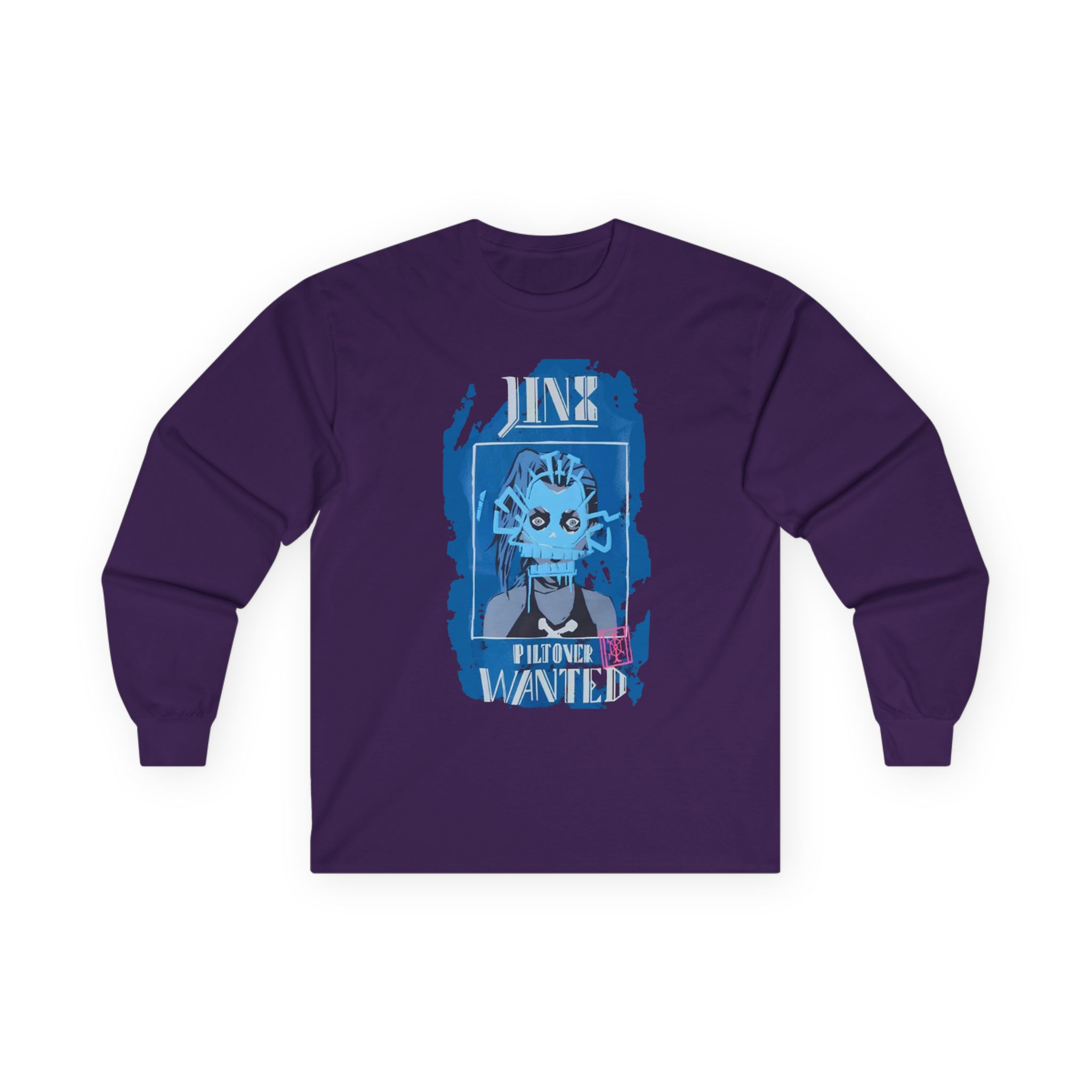 Jinx Arcane Wanted Poster Unisex Ultra Cotton Long Sleeve Tee