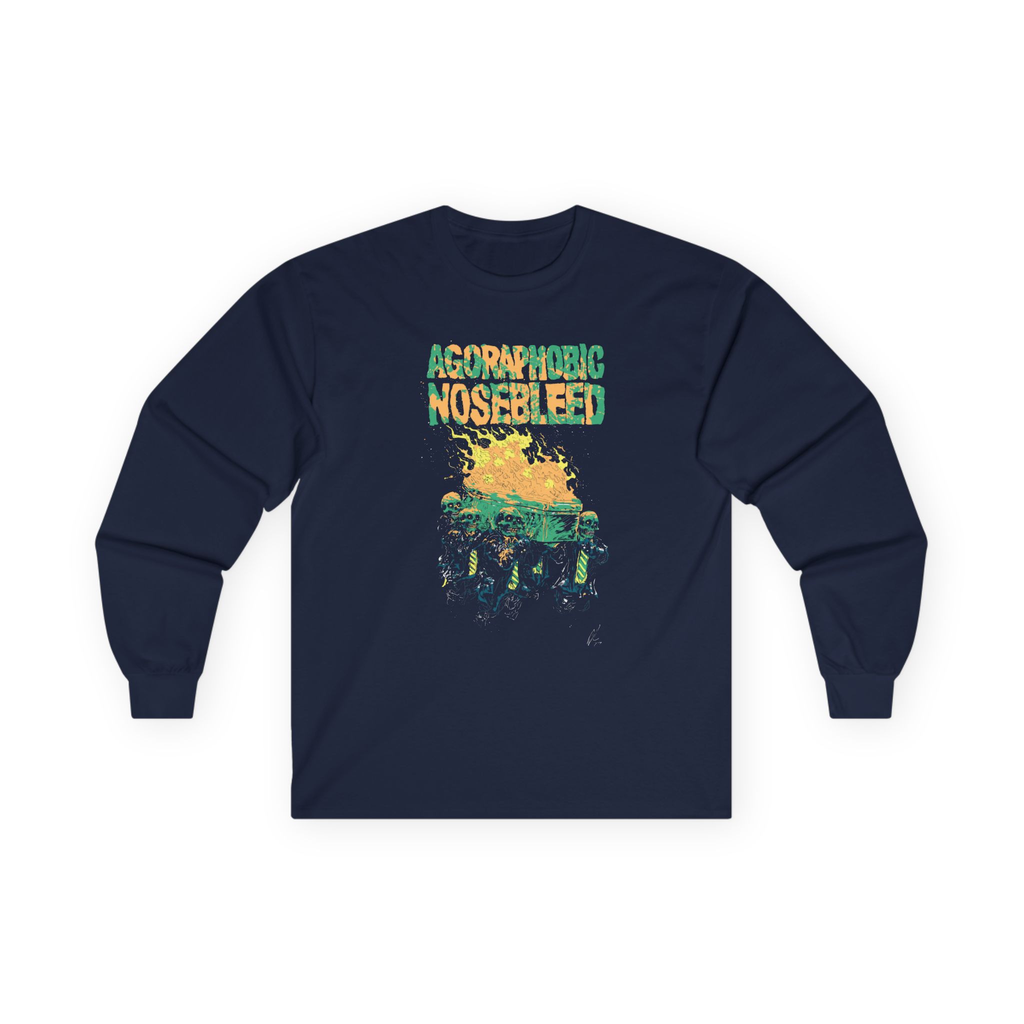 Agoraphobic Nosebleed Burning Coffin Unisex Ultra Cotton Long Sleeve Tee