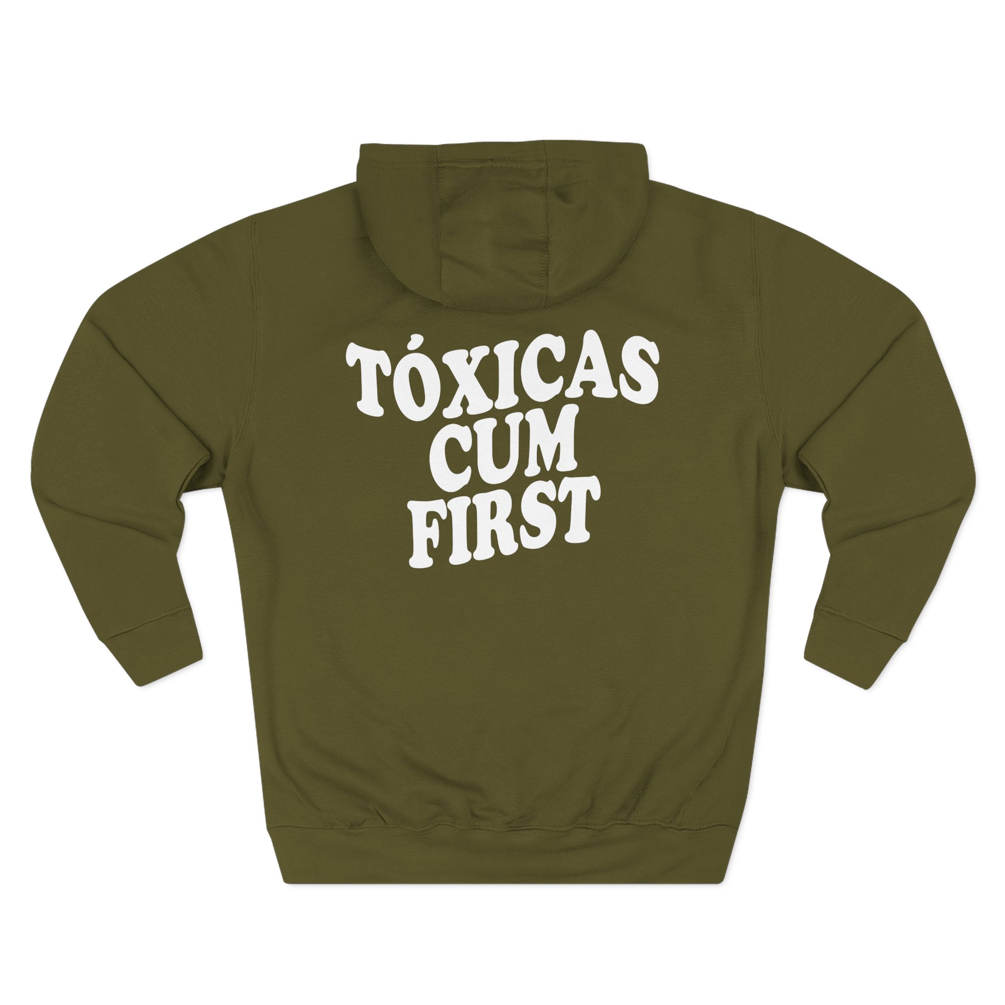 Chicos Toxicos Tóxicas Cum First Three-Panel Fleece Hoodie