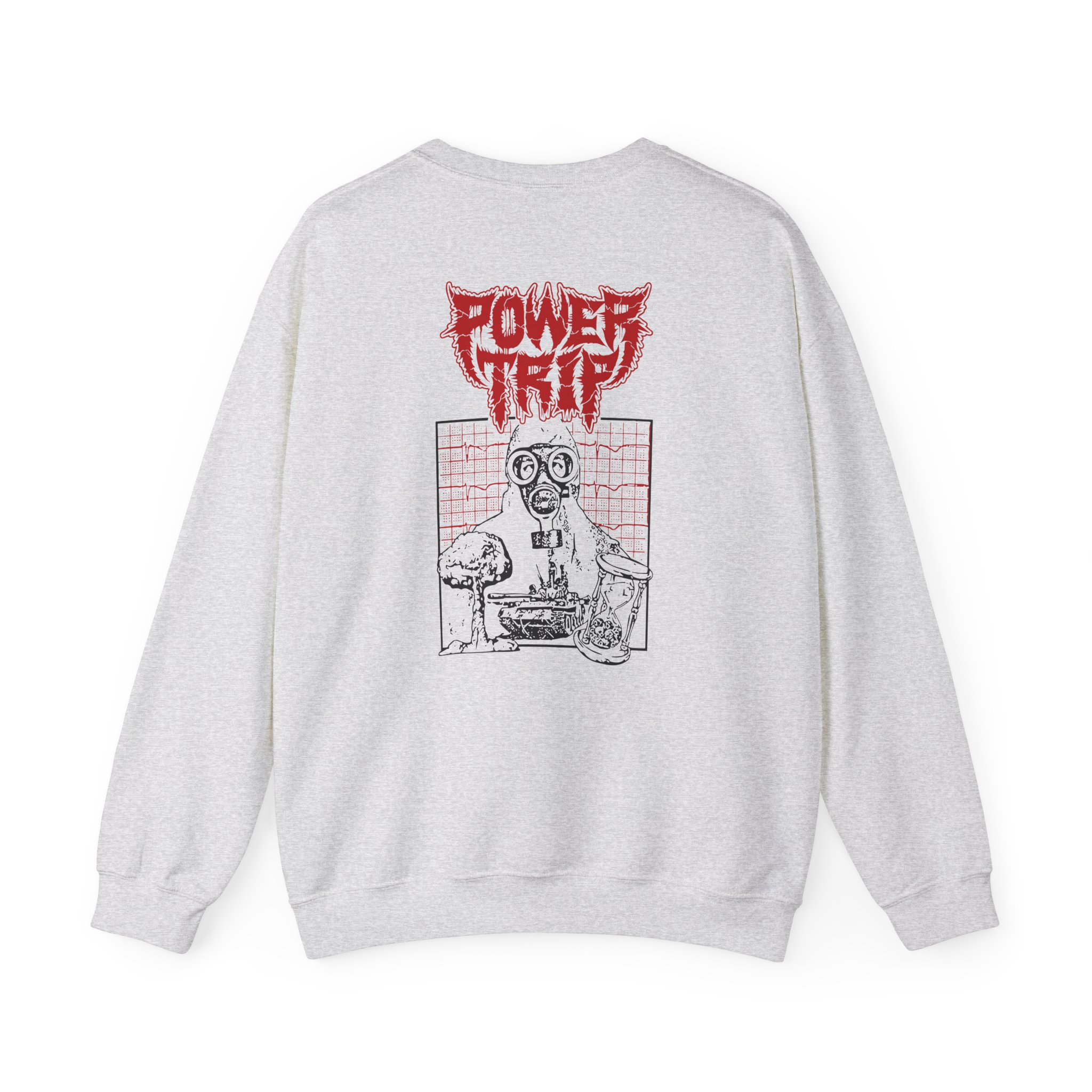 Power Trip Gas Mask Unisex Heavy Blendâ„¢ Crewneck Sweatshirt