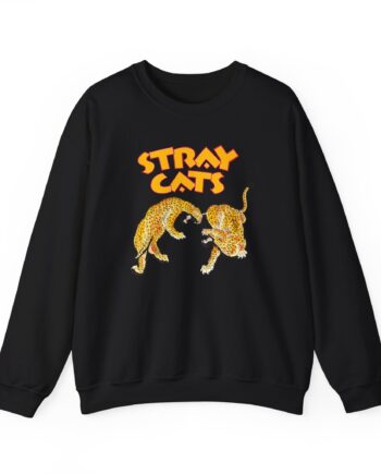 Stray Cats Cheetah Unisex Heavy Blend™ Crewneck Sweatshirt