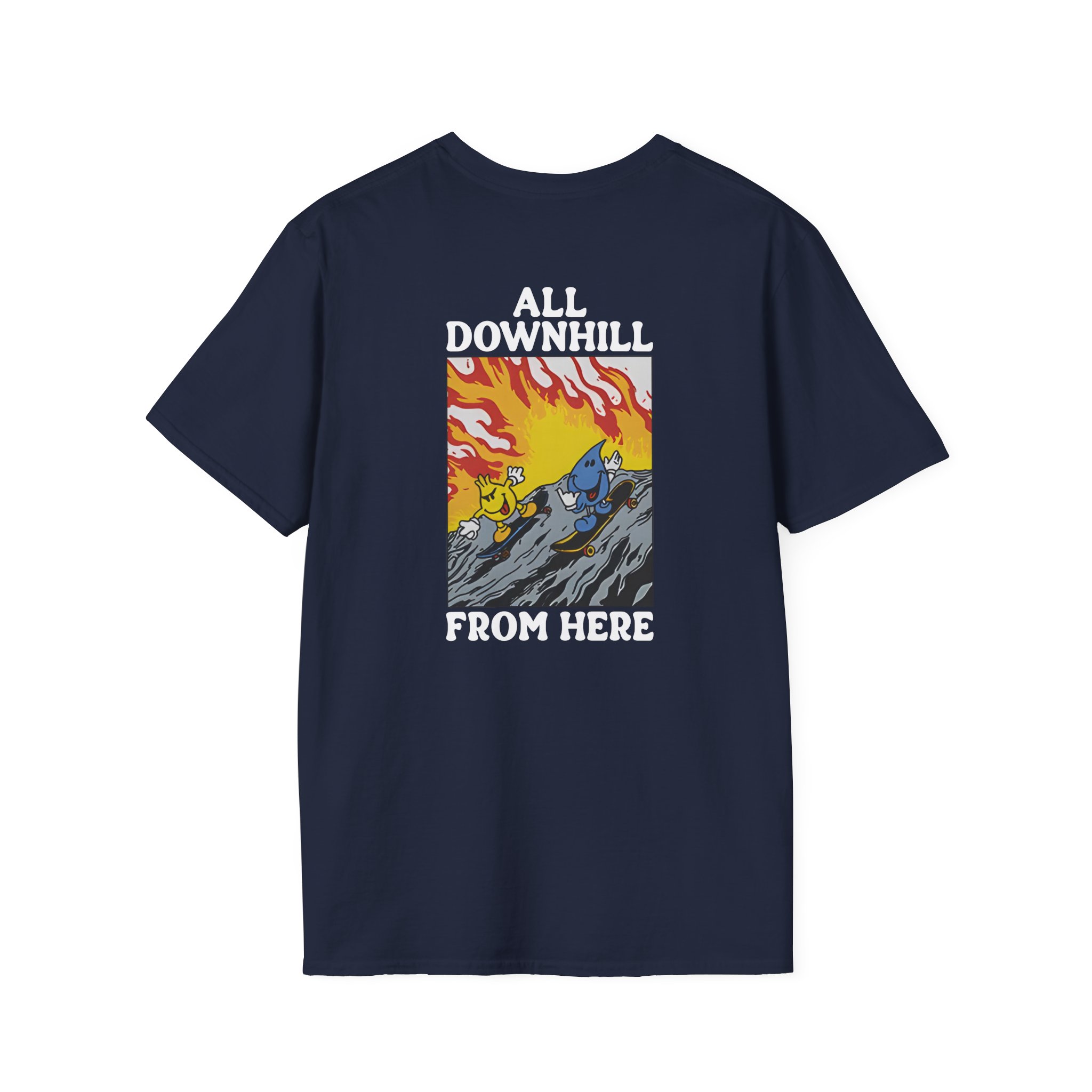 New Found Glory It’s All Downhill From Here Flame Unisex Softstyle T-Shirt