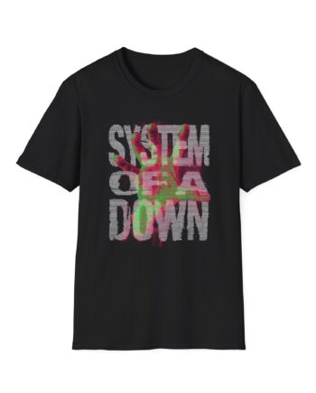 System of a Down Neon Hand Unisex Softstyle T-Shirt