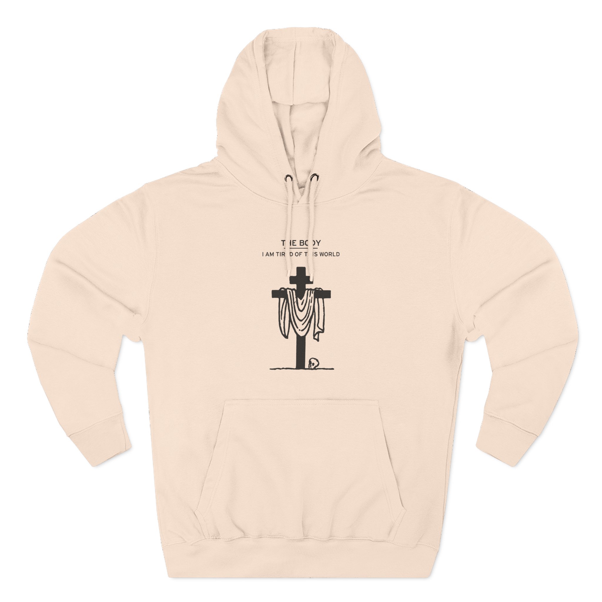 The Body Cloth Cross Three-Panel Fleece Hoodie