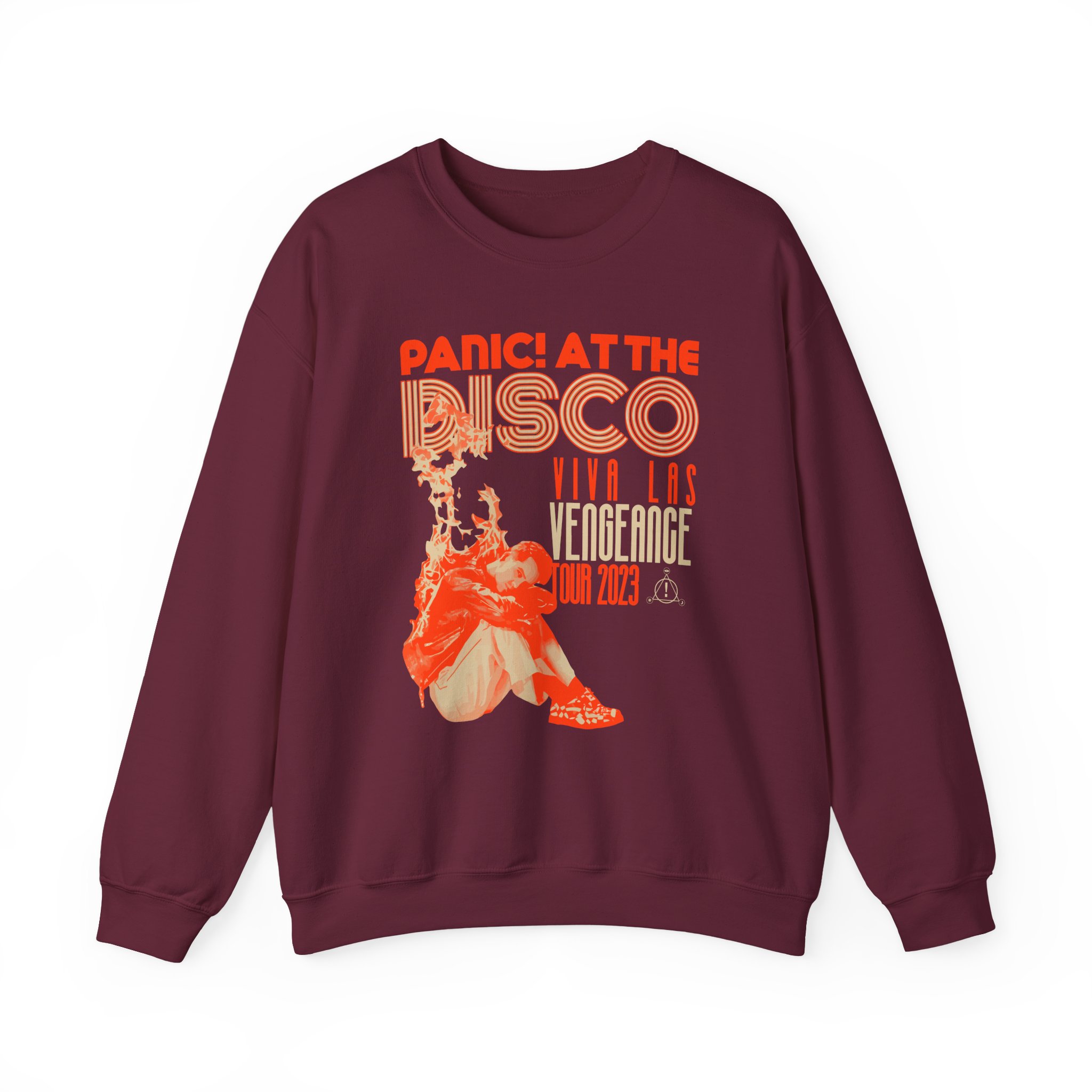 Panic at the Disco Eu/uk Flame Tour Unisex Heavy Blendâ„¢ Crewneck Sweatshirt