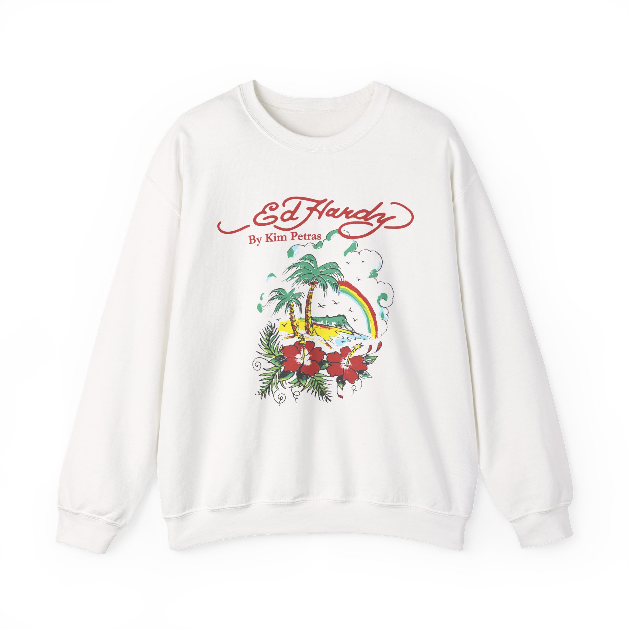 Kim Petras Tropical Scene Lettuce Unisex Heavy Blendâ„¢ Crewneck Sweatshirt