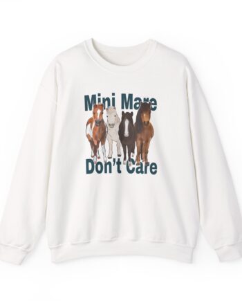 Katie Van Slyke Mini Mare Don't Care Unisex Heavy Blend™ Crewneck Sweatshirt