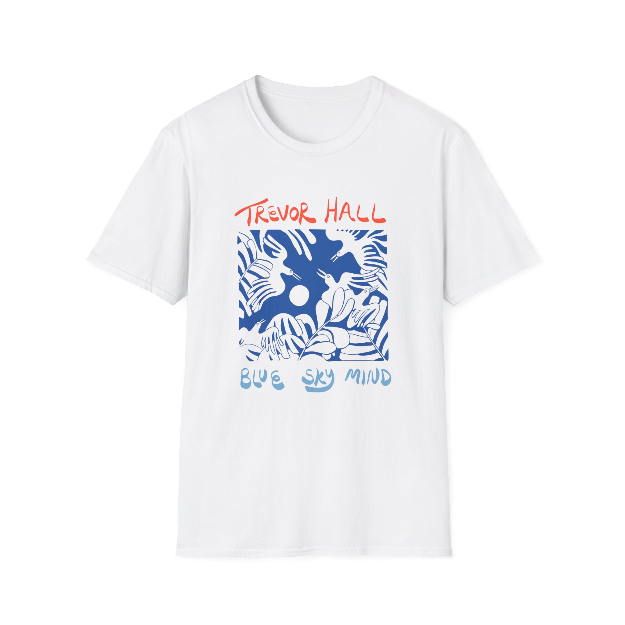Trevor Hall Blue Sky Mind Birds Unisex Softstyle T-Shirt