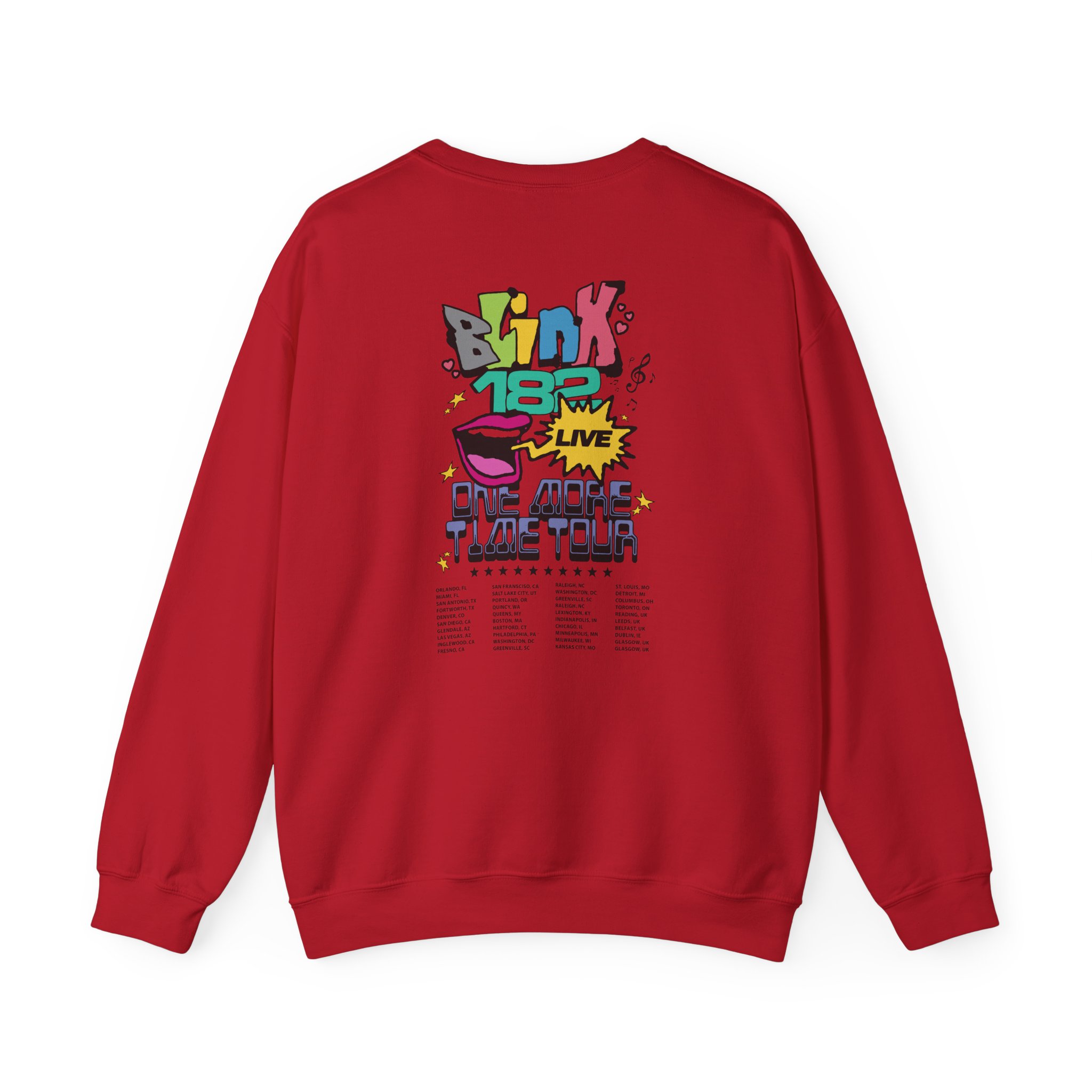 Blink 182 One More Time Tour Unisex Heavy Blendâ„¢ Crewneck Sweatshirt