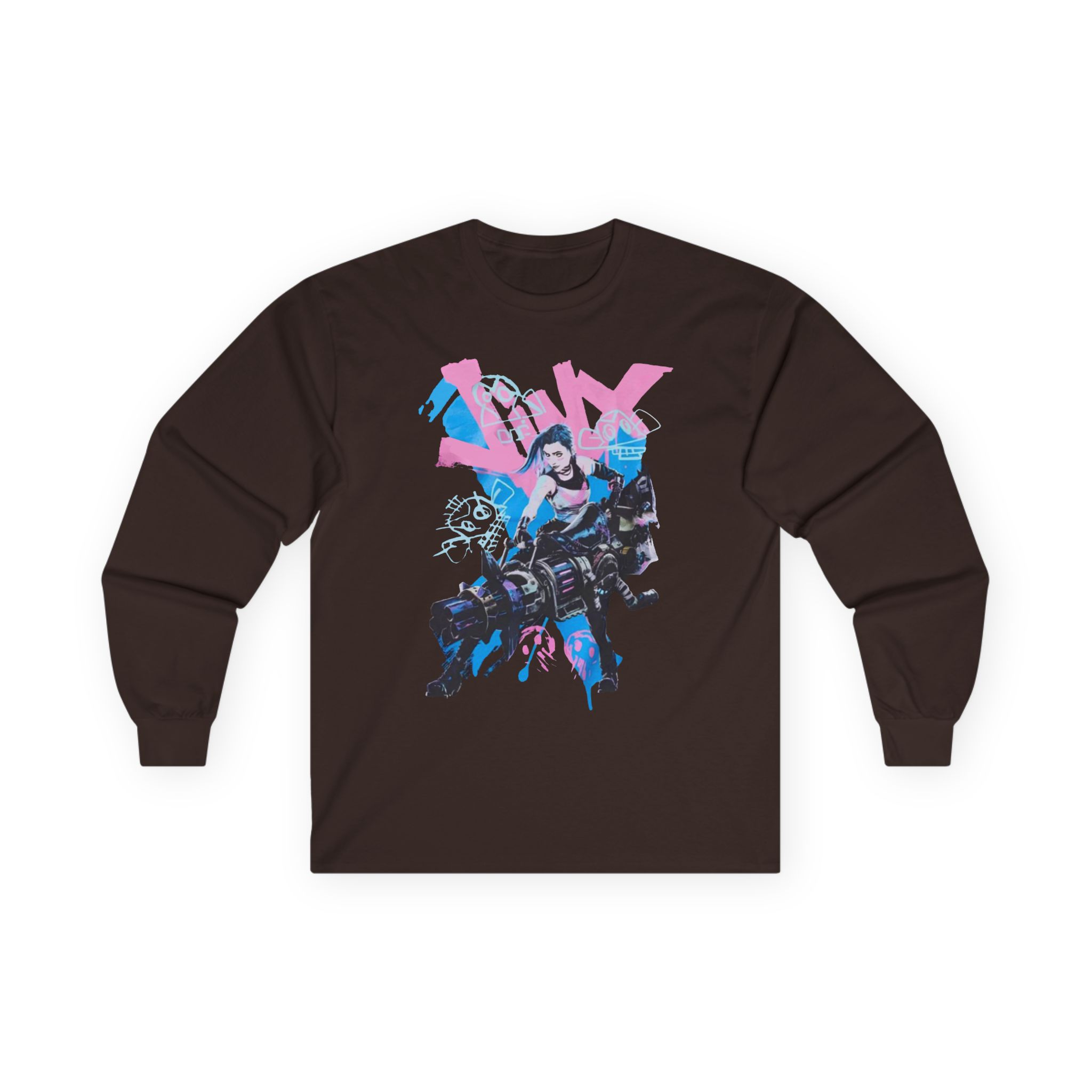 Jinx Arcane Graffiti Jumbo Unisex Ultra Cotton Long Sleeve Tee