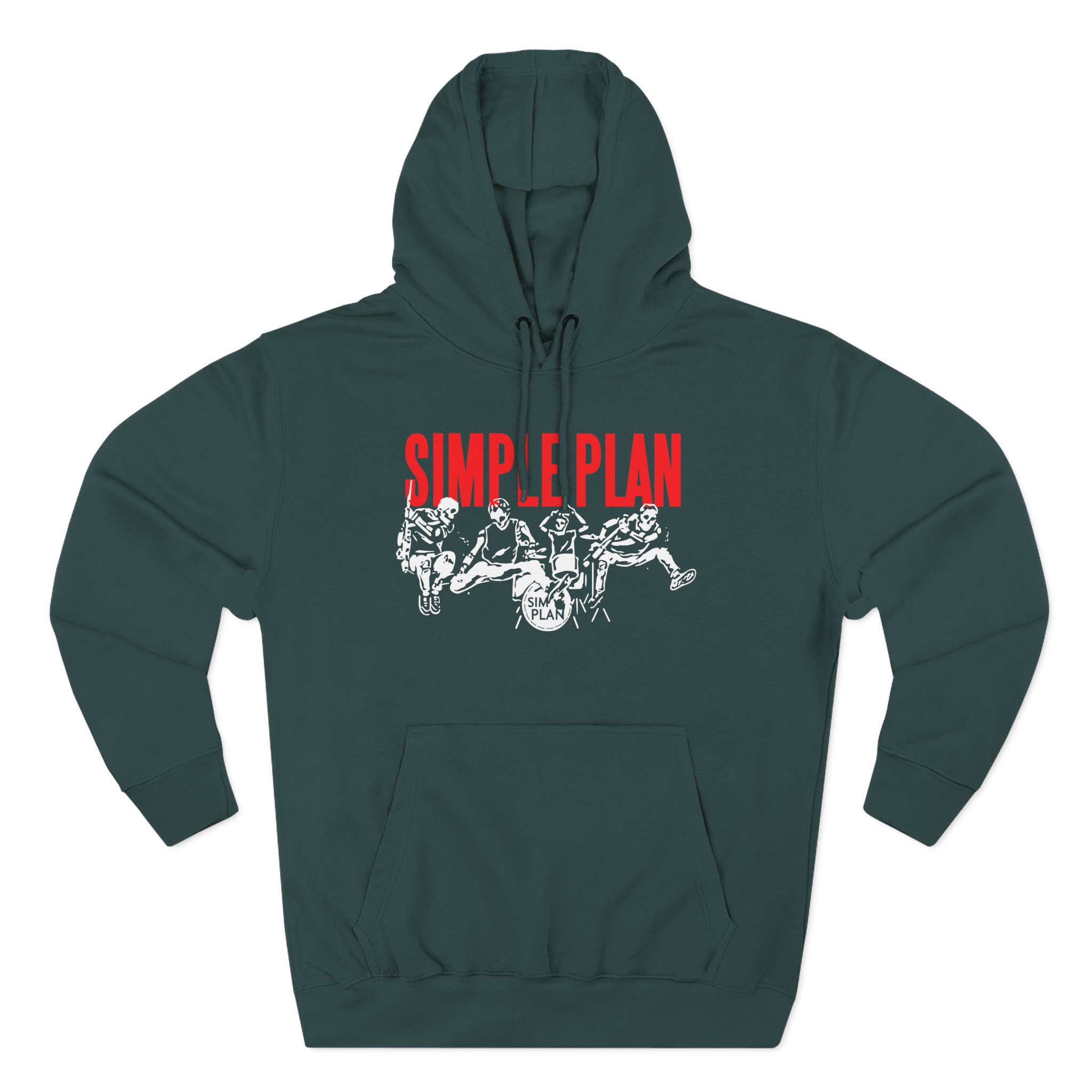 Simple Plan Live Skeleton Three-Panel Fleece Hoodie