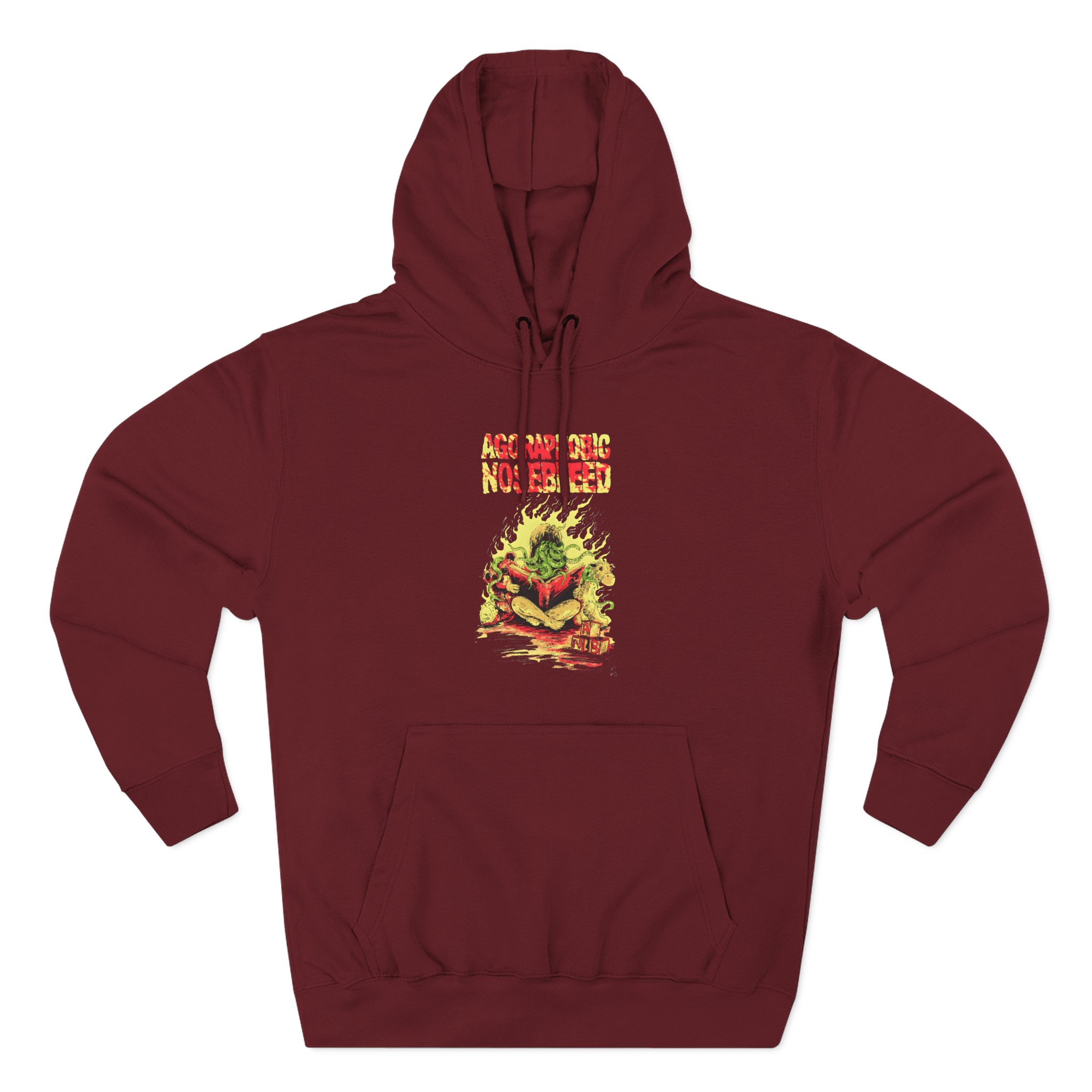 Agoraphobic Nosebleed Octo Book Three-Panel Fleece Hoodie