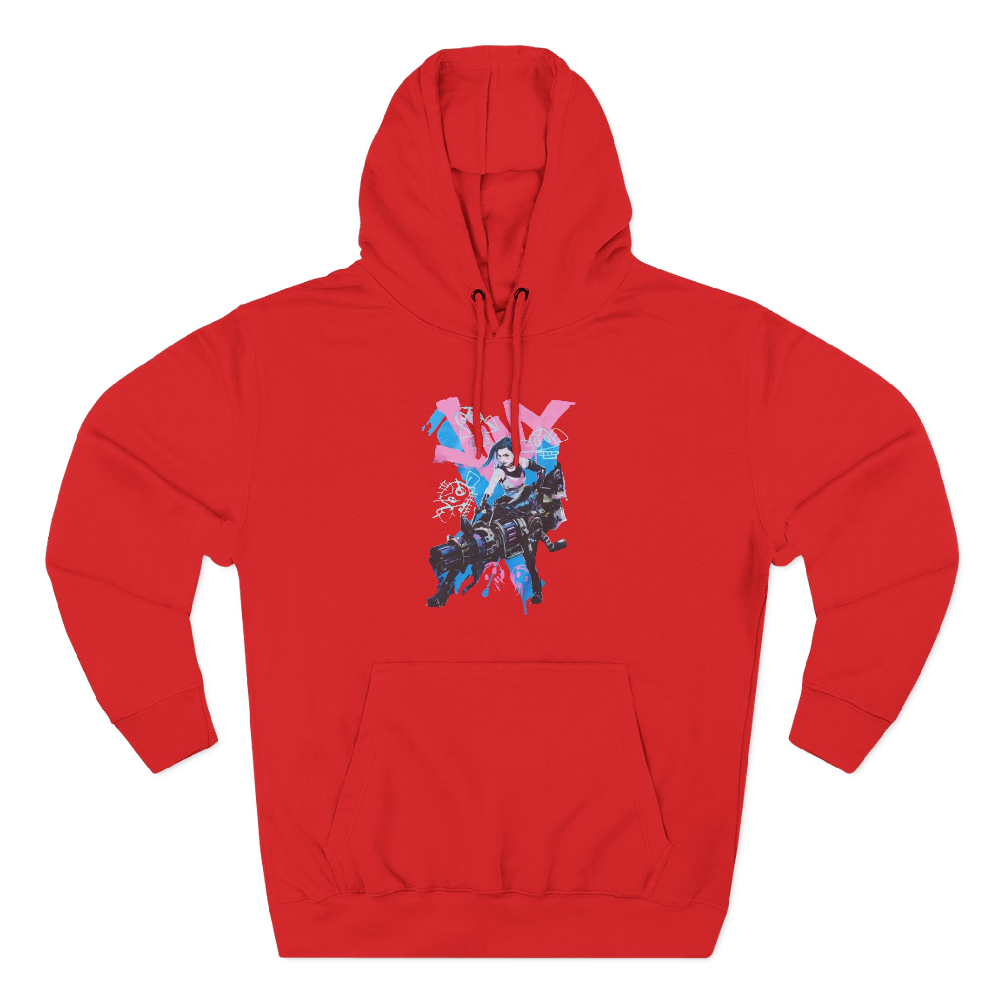 Jinx Arcane Graffiti Jumbo Three-Panel Fleece Hoodie