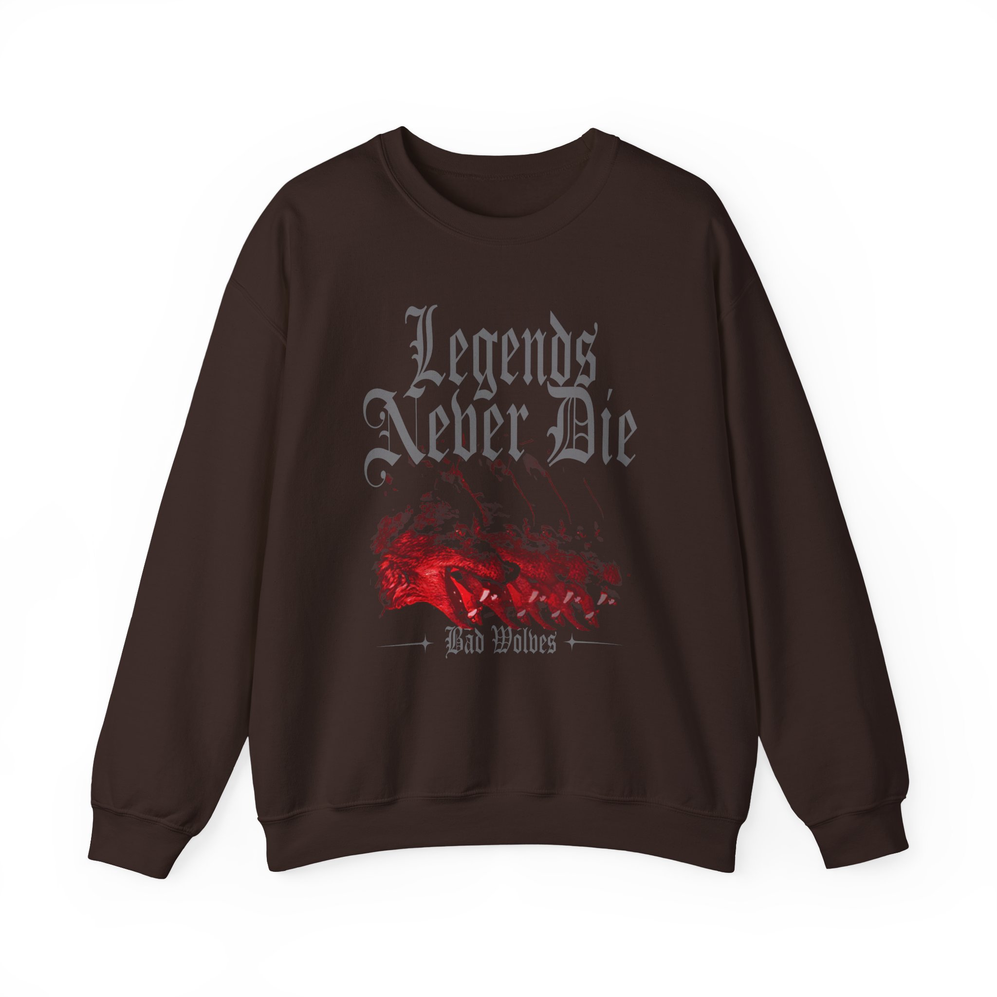 Bad Wolves Legends Never Die Unisex Heavy Blendâ„¢ Crewneck Sweatshirt