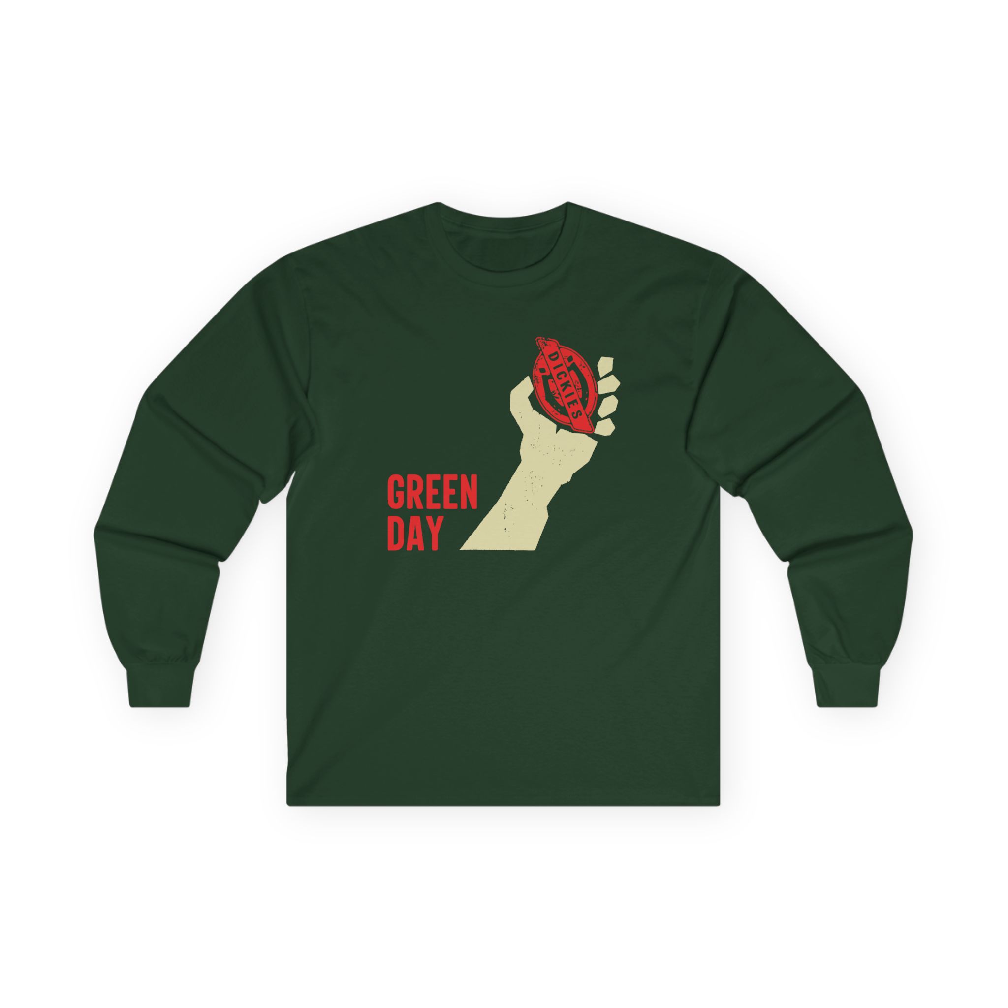 Green Day Dickies Heart Grenade Unisex Ultra Cotton Long Sleeve Tee