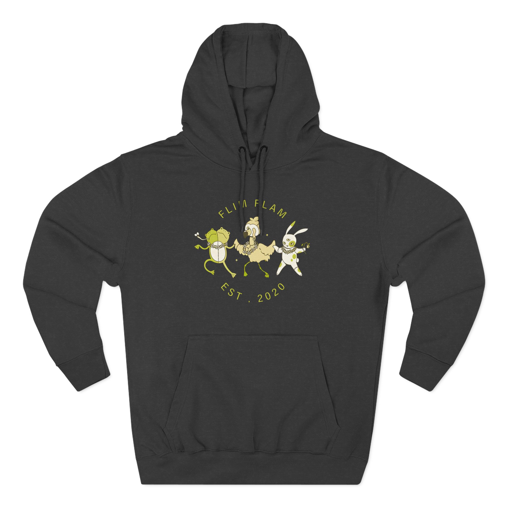 Flamingo Flim Flam Est. 2020 Three-Panel Fleece Hoodie