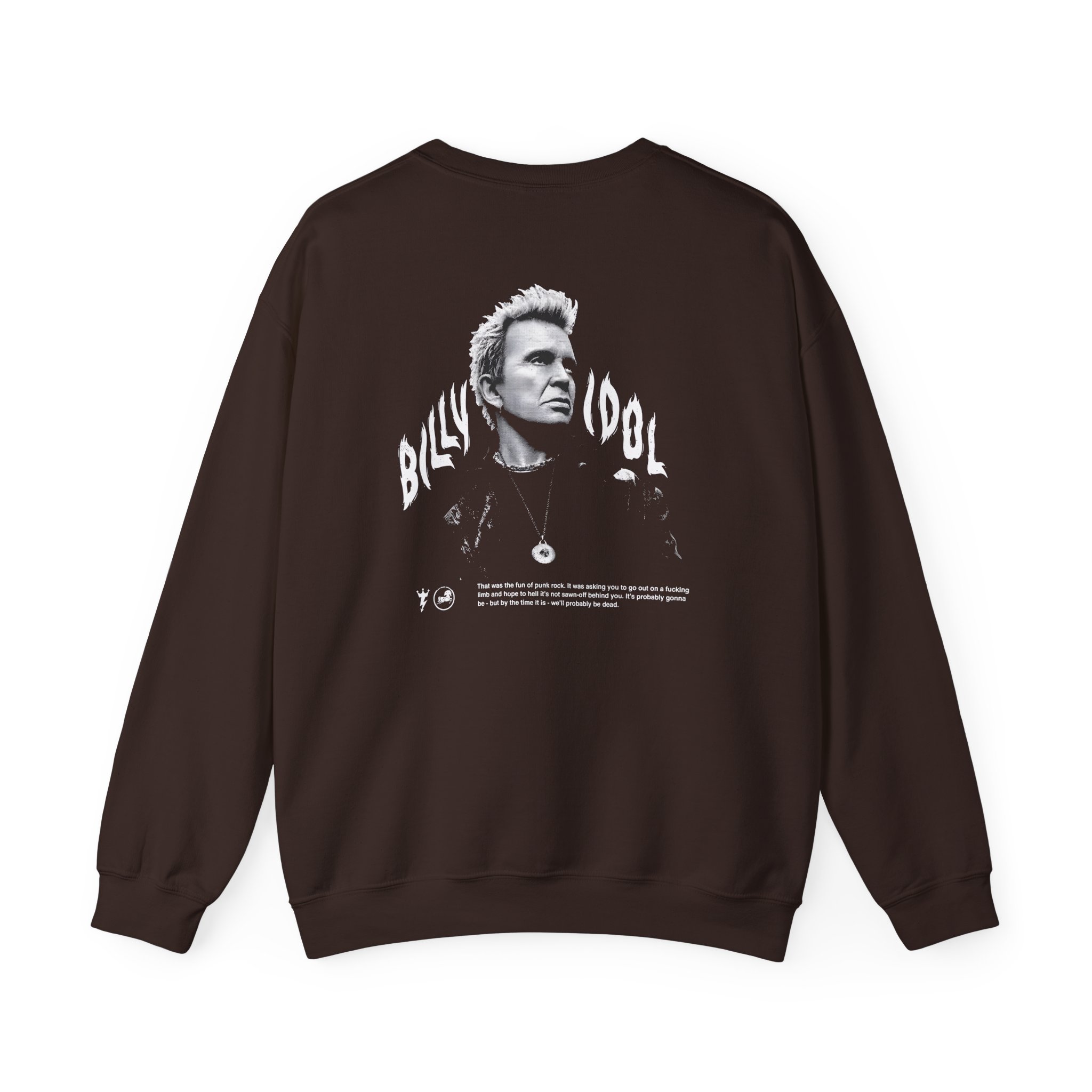 Billy Idol Flames Punk Quote Unisex Heavy Blendâ„¢ Crewneck Sweatshirt
