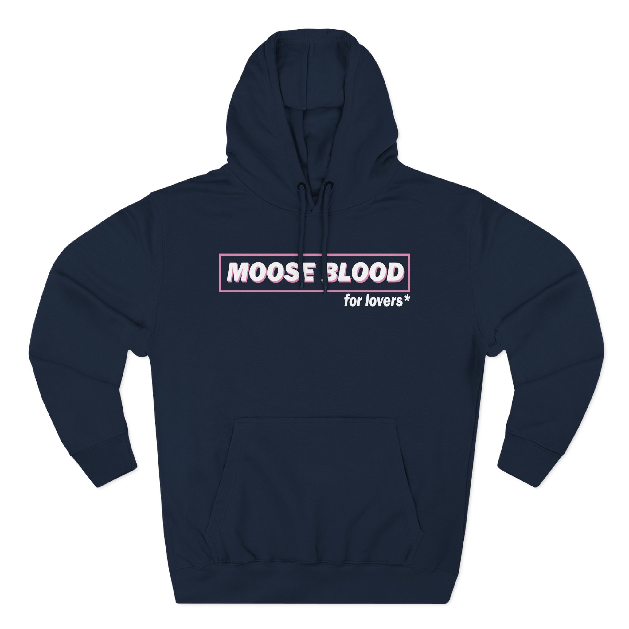 Moose Blood for Lovers Three-Panel Fleece Hoodie