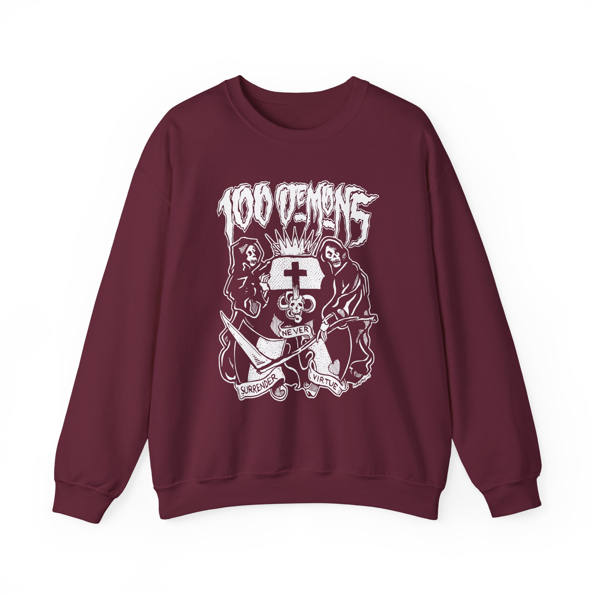 100 Demons Unisex Heavy Blendâ„¢ Crewneck Sweatshirt