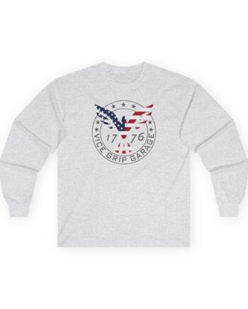 Vicegripgarage Patriotic Flying Eagle Unisex Ultra Cotton Long Sleeve Tee