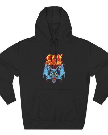 Ozzy Osbourne Glowing Eyes Bat Three-Panel Fleece Hoodie